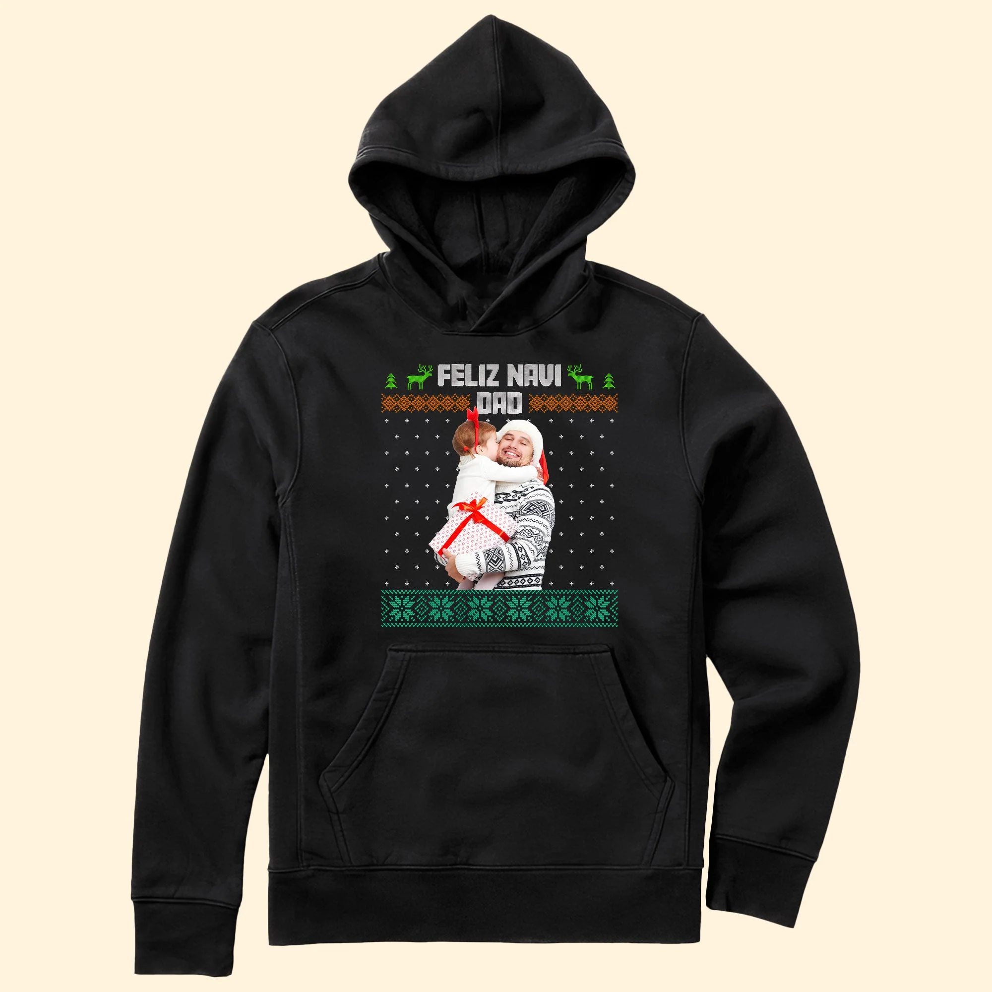 Feliz Navi Dad Christmas Gift For Dad Grandpa - Personalized Photo Shirt - Image 7