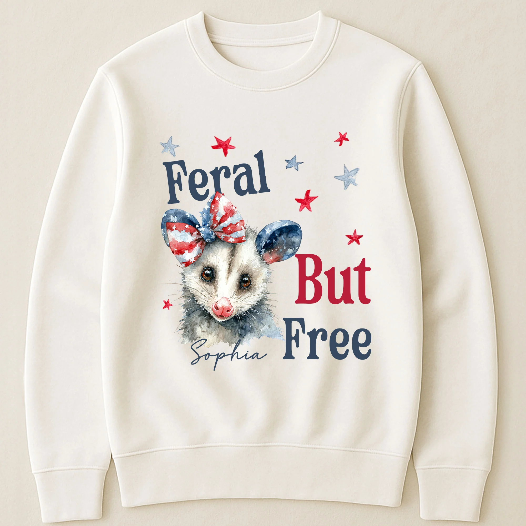 Feral But Free July 4th Funny Party - Personalized Shirt - Image 3