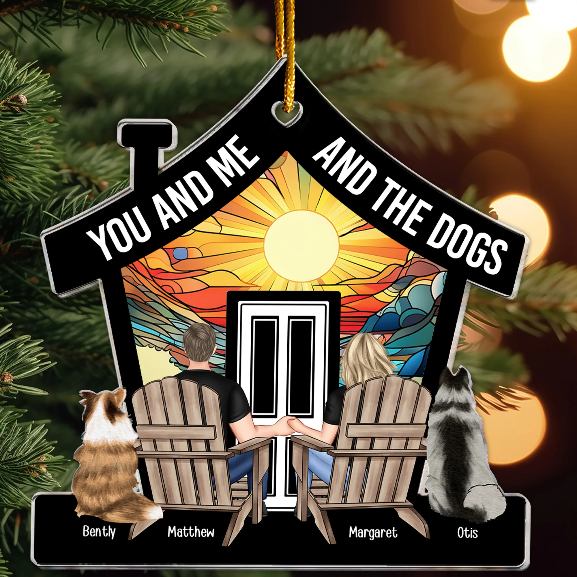 First Christmas In New Home With Fur Babies - Personalized Acrylic Ornament - Image 5
