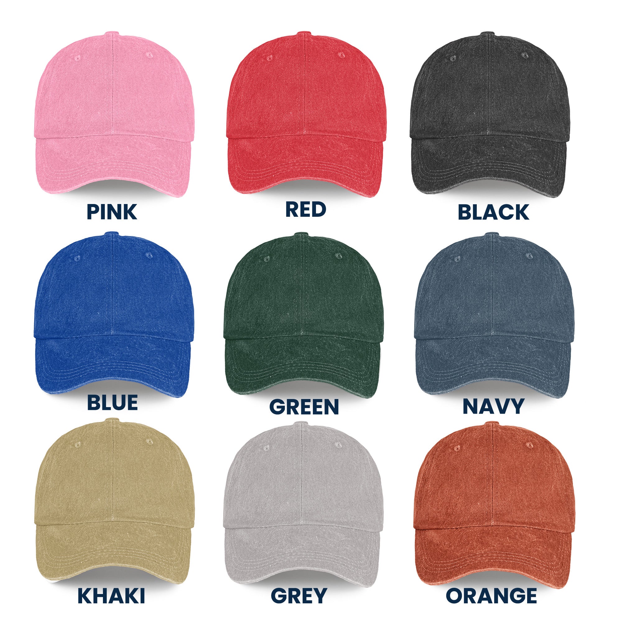 First Dad Now Grandpa With Kids' Names - Personalized Distressed Denim Cap - Image 5