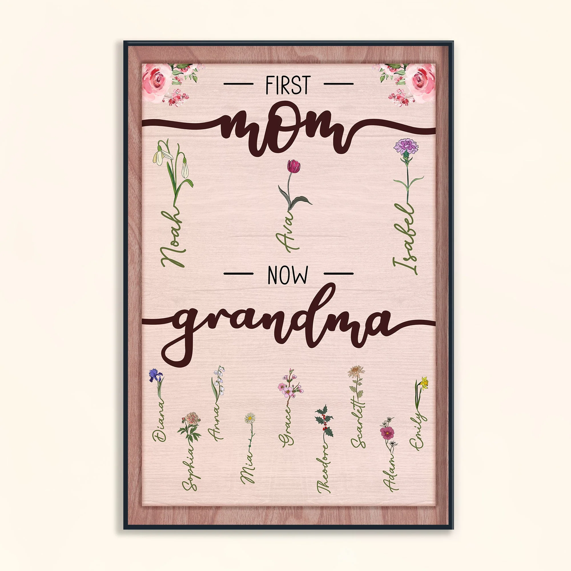 First Mom Now Grandma - Personalized Poster - Image 2
