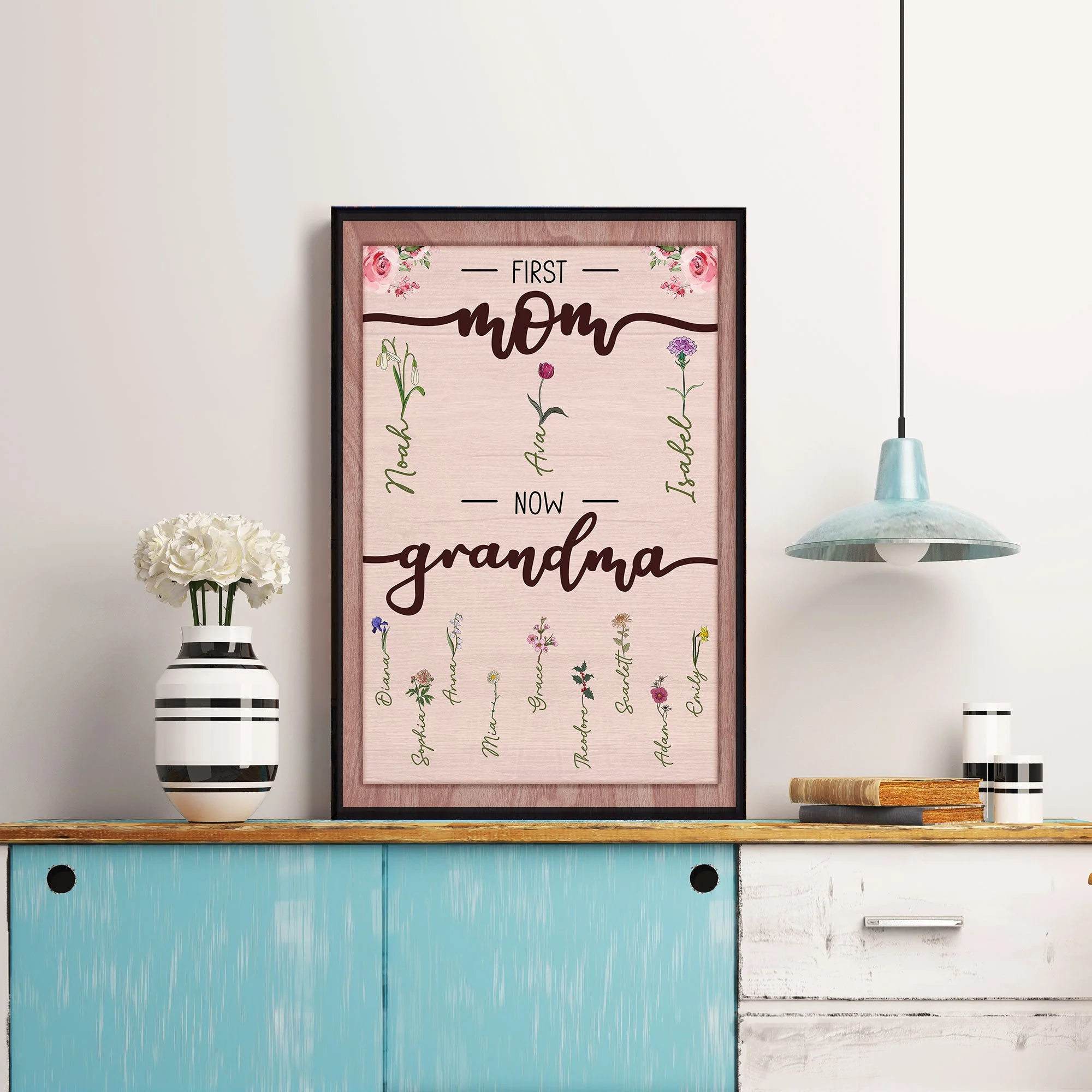 First Mom Now Grandma - Personalized Poster - Image 3