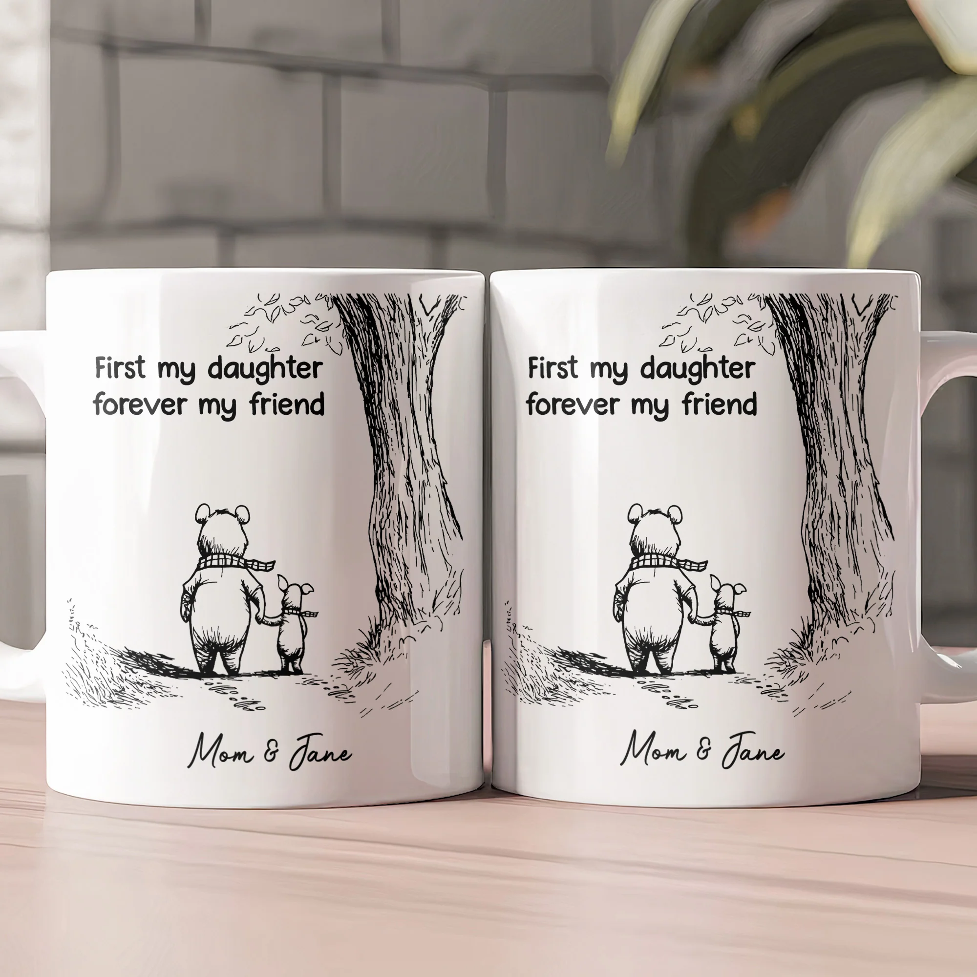 First My Daughter Forever My Friend Gift For Daughter From Parents - Personalized Mug - Image 2