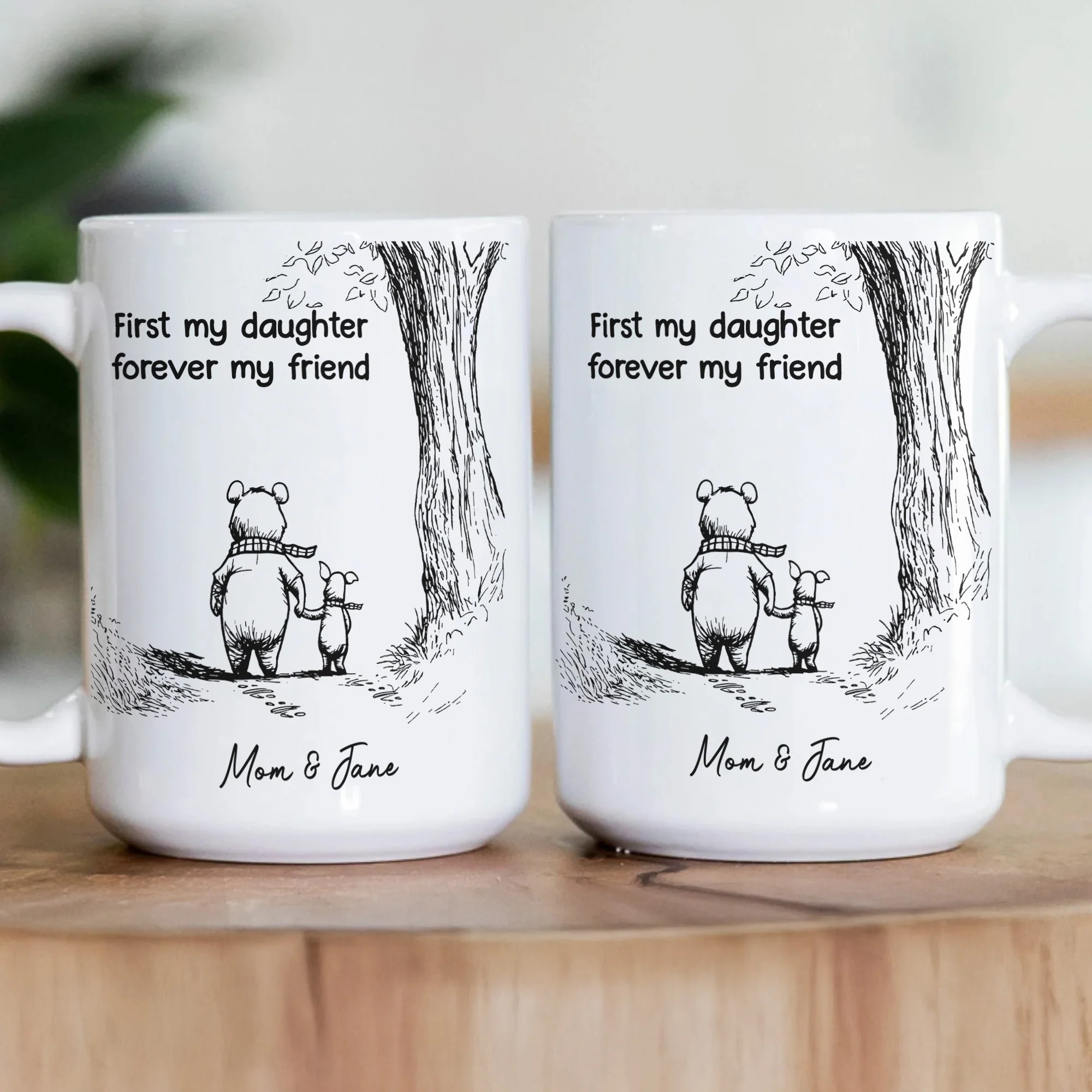 First My Daughter Forever My Friend Gift For Daughter From Parents - Personalized Mug - Image 3
