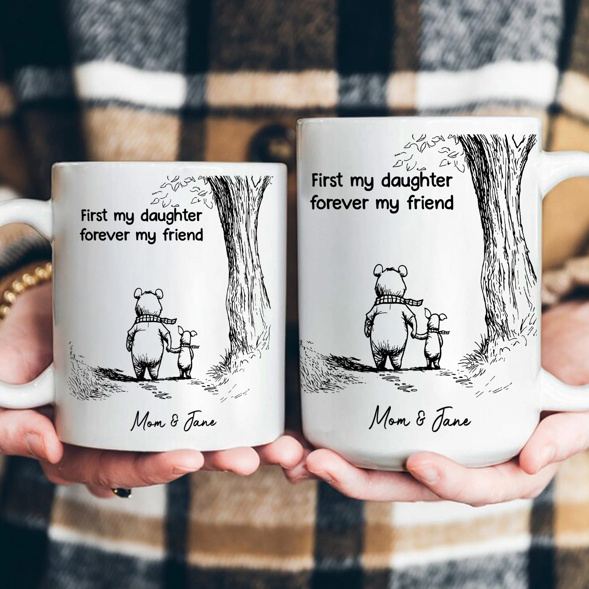 First My Daughter Forever My Friend Gift For Daughter From Parents - Personalized Mug - Image 4