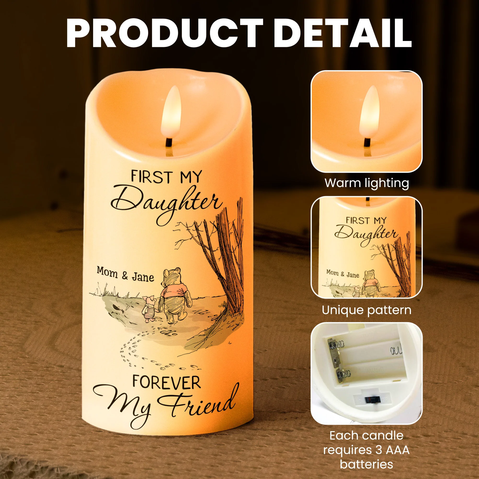 First My Daughter Forever My Friend Gift For Daughter, Niece - Personalized Candles - Image 4