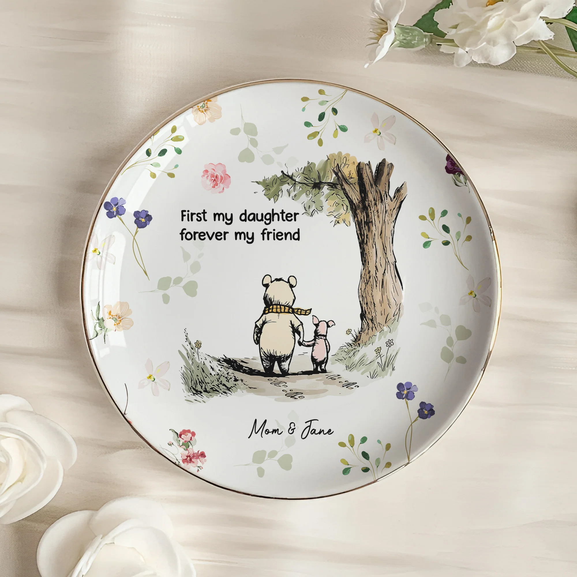 First My Daughter, Forever My Friend - Personalized Jewelry Dish - Image 4