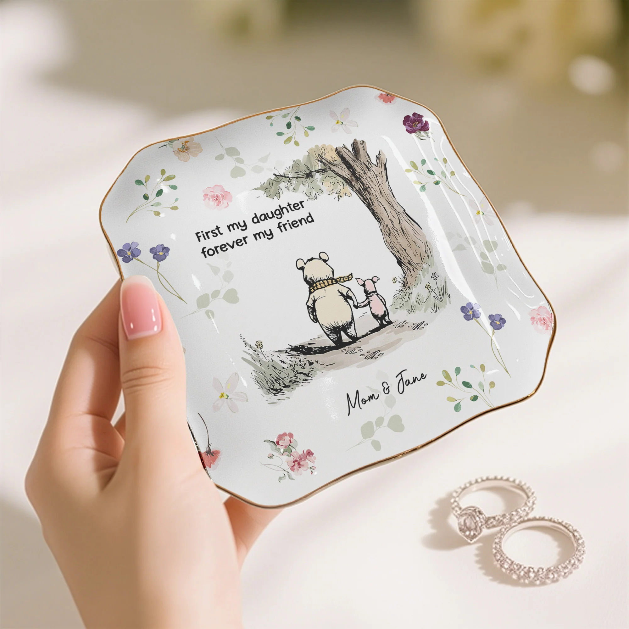 First My Daughter, Forever My Friend - Personalized Jewelry Dish - Image 6