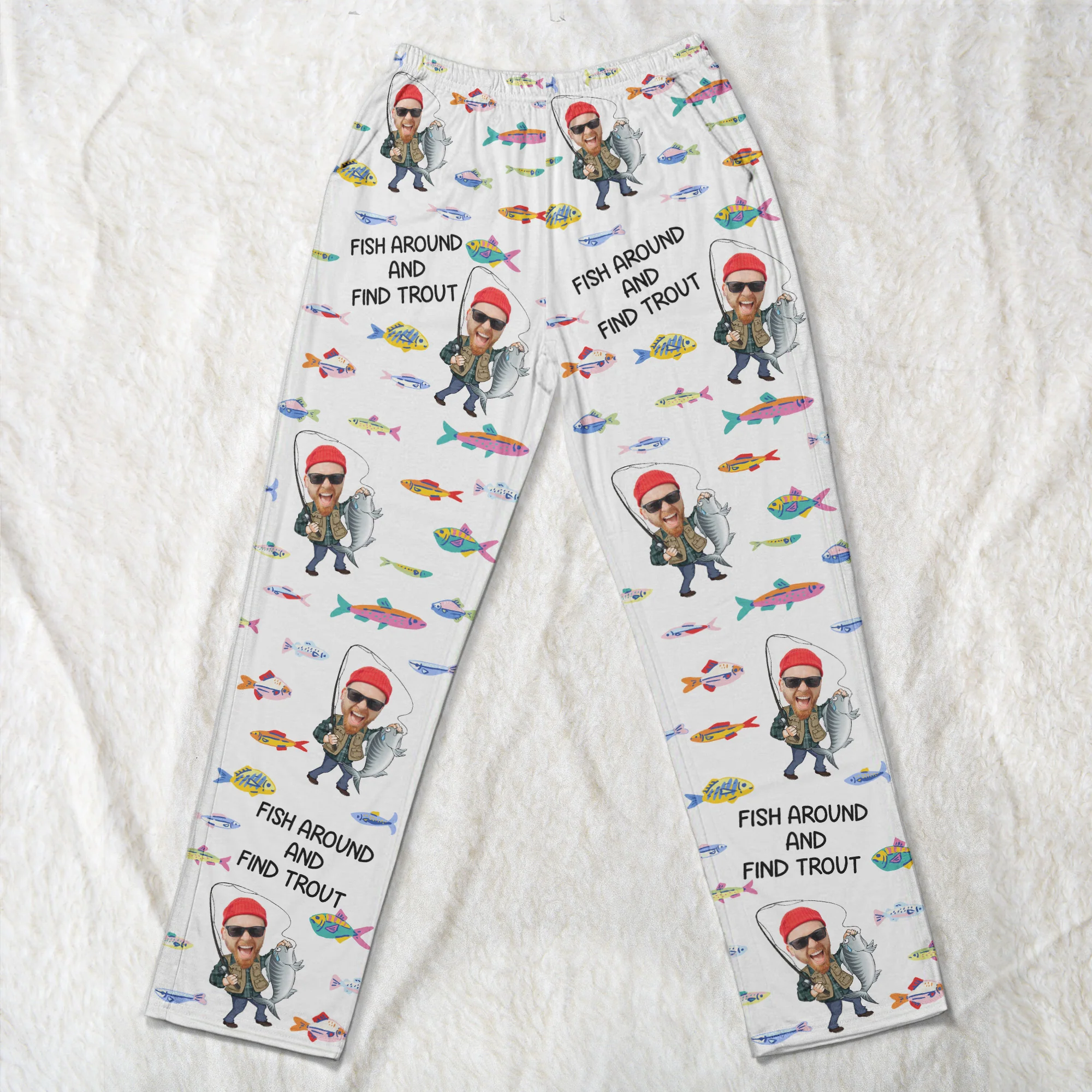 Fish Around And Find Trout - Personalized Sweatpants, Lounge Pants With Pockets - Image 8