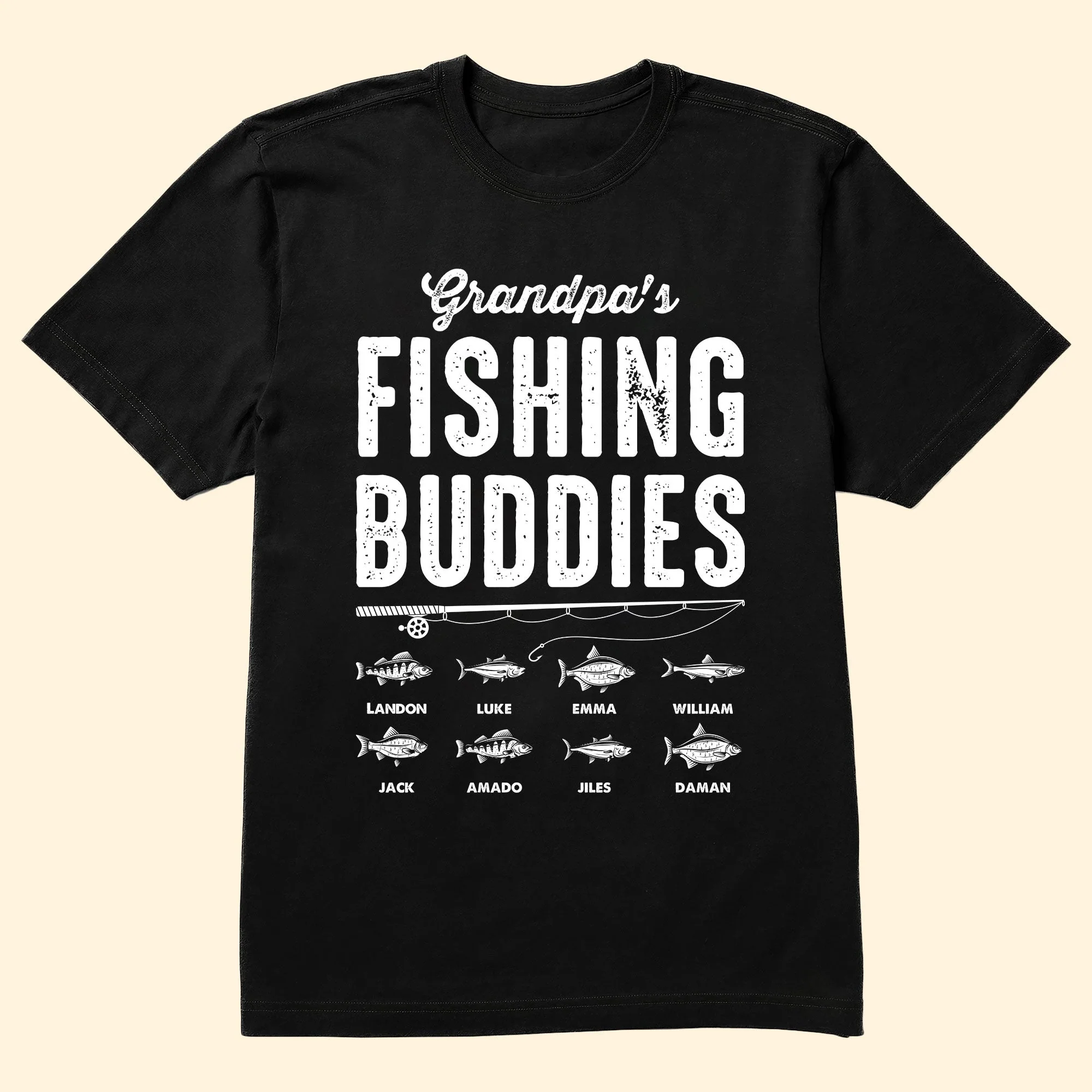 Fishing Buddies Gift For Grandpa Dad Father's Day Birthday Gift - Personalized Shirt - Image 2