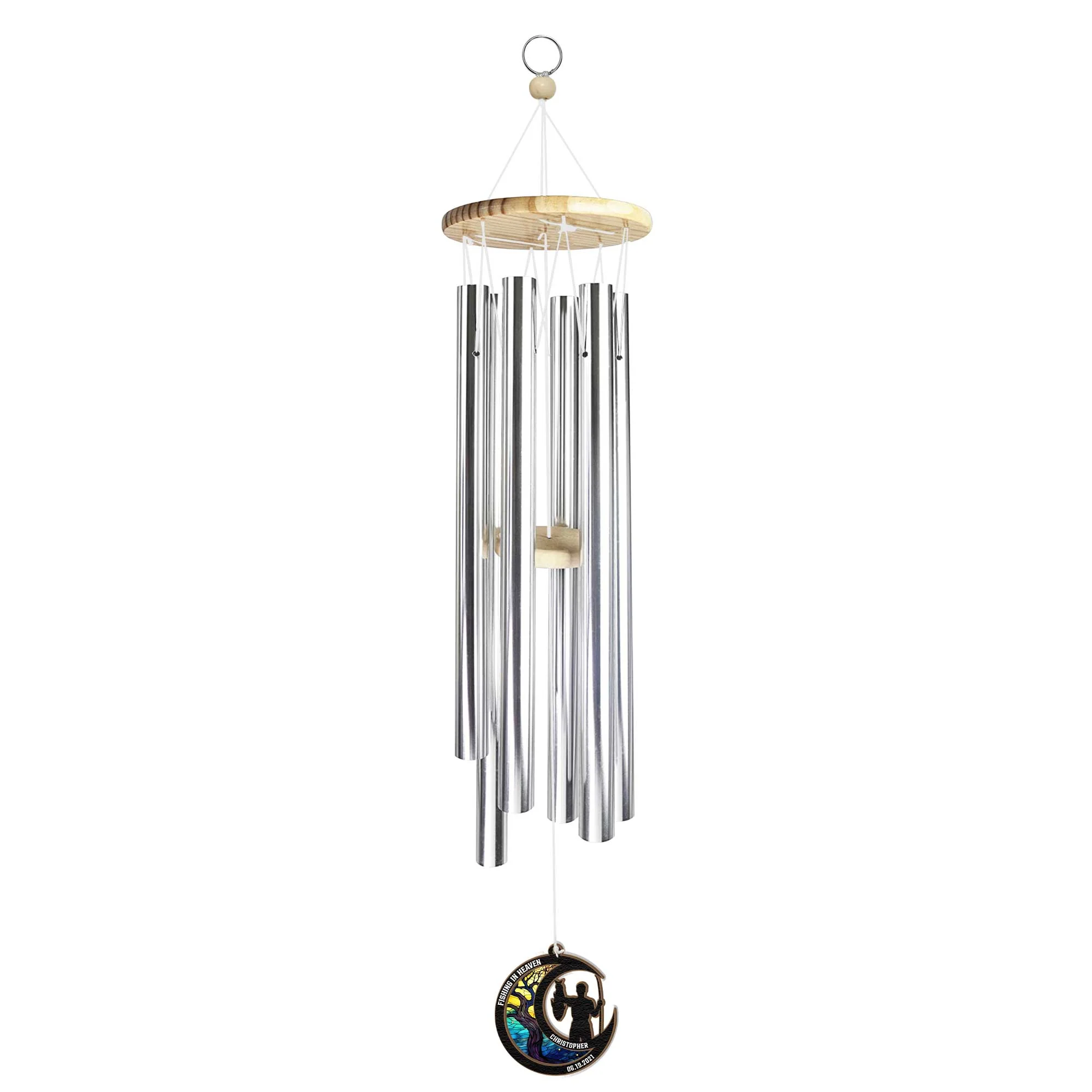 Fishing In Heaven - Limited Version - Personalized Suncatcher Wind Chimes - Image 2