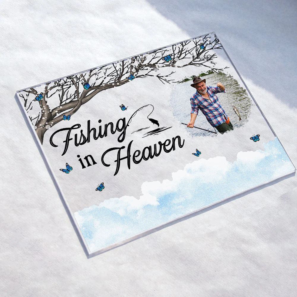 Fishing In Heaven - New Version - Personalized Acrylic Plaque - Image 7
