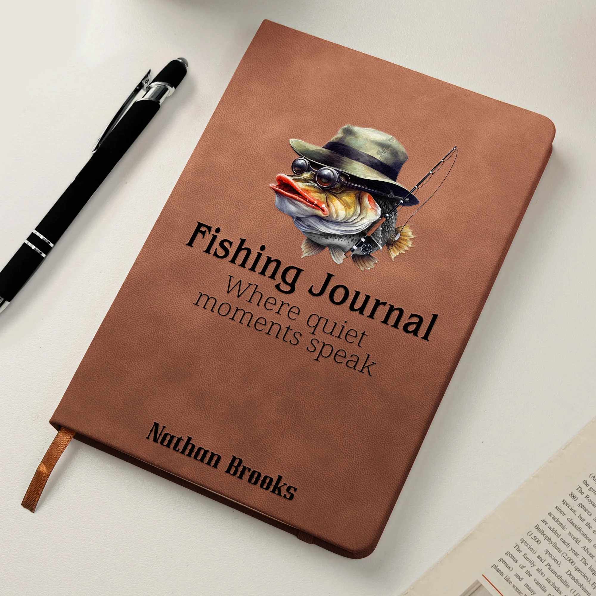 Fishing Journal For Fishing Lovers, Men, Husband, Grandpa, Dad - Personalized Hardcover Journal - Image 5