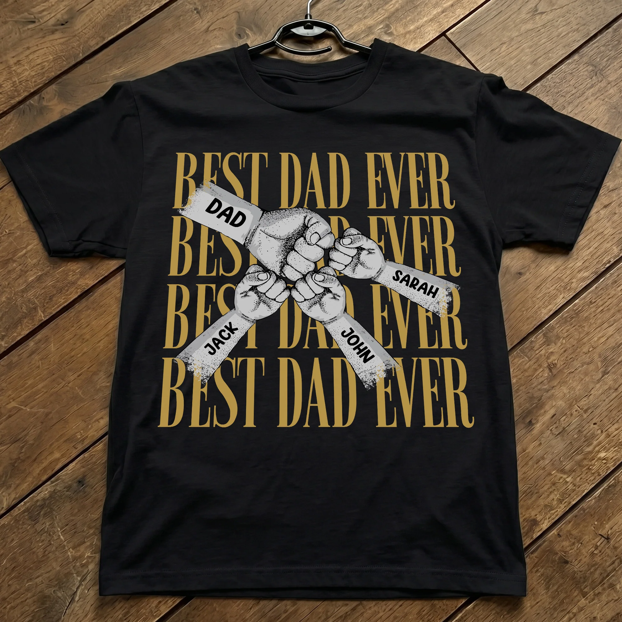 Fist Bump Daddy Grandpa - Personalized Shirt - Image 2