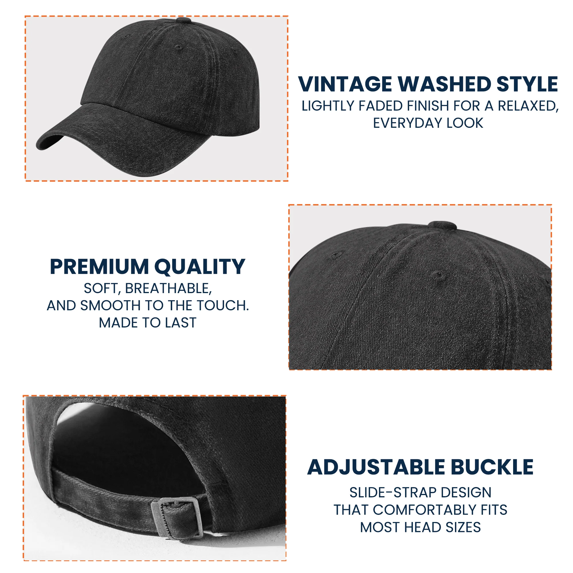 Fistbump Papa We Love You - Personalized Distressed Denim Cap - Image 6