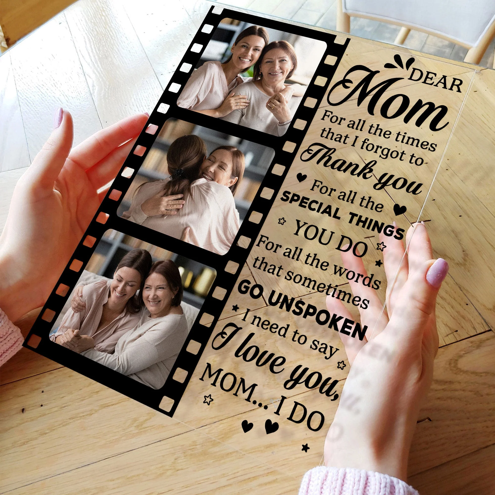 For All The Times That I Forgot To Thank You - Personalized Acrylic Photo Plaque - Image 2