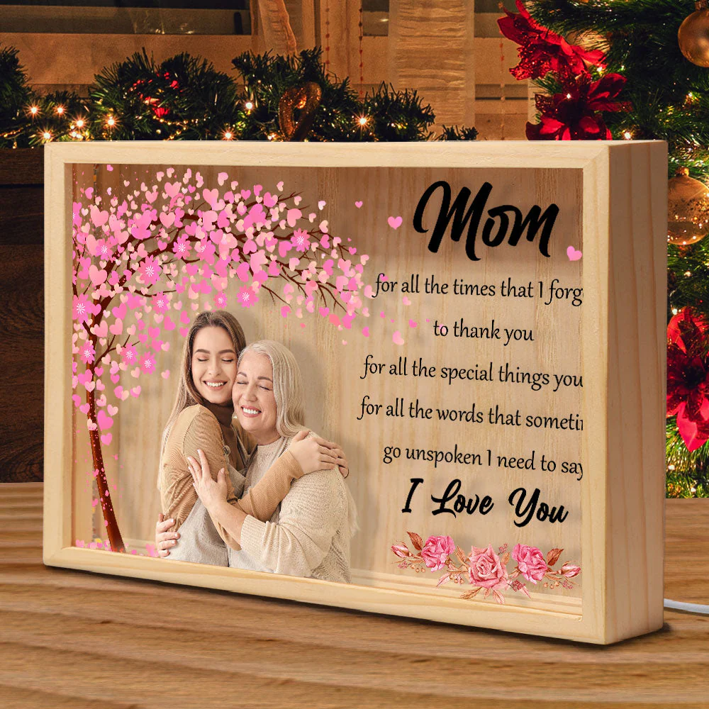 For All The Times That We Forget To Thank You - Personalized Photo Frame Light Box - Image 4