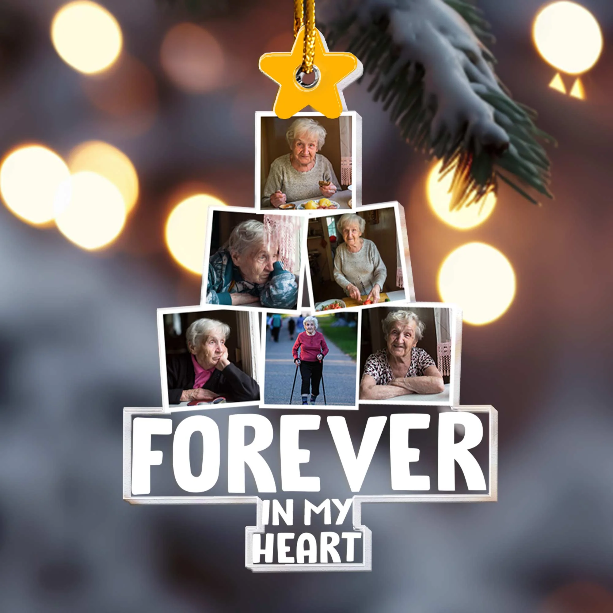 Forever In My Heart - Personalized Acrylic Photo Ornament - Image 4