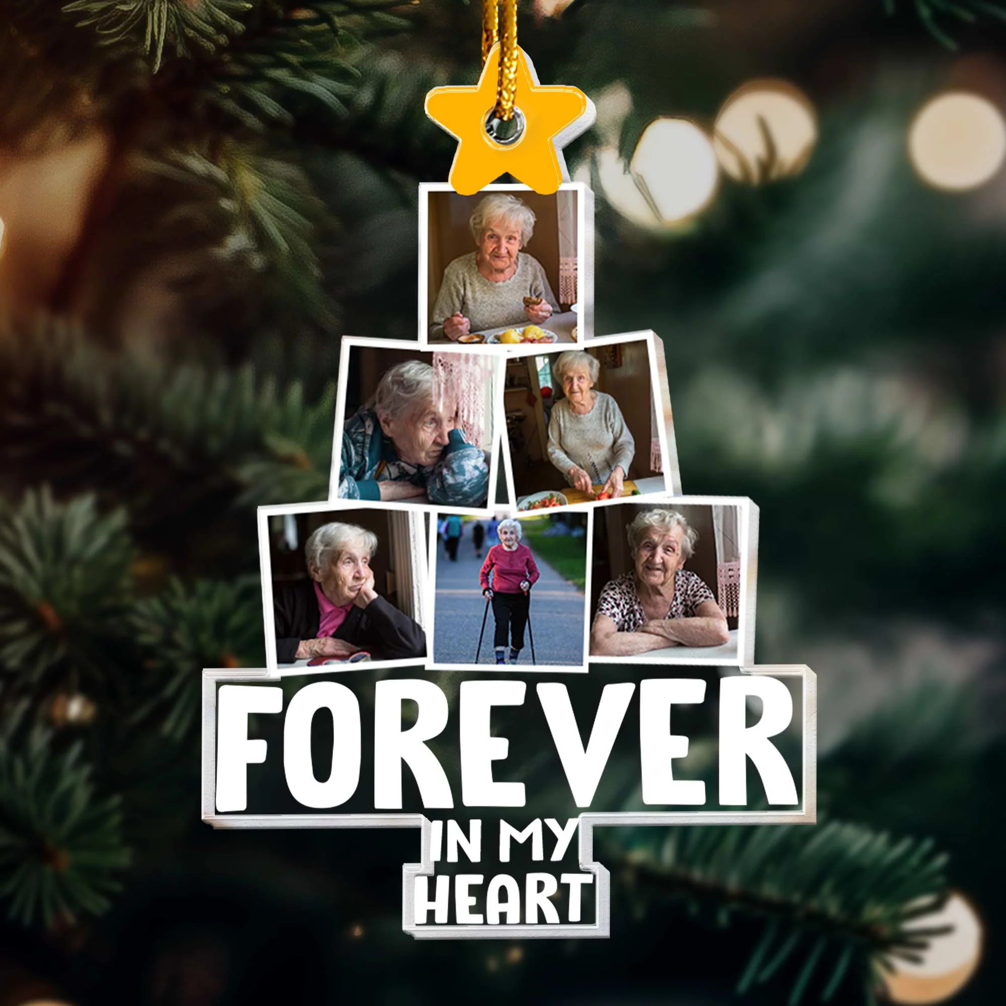 Forever In My Heart - Personalized Acrylic Photo Ornament - Image 5