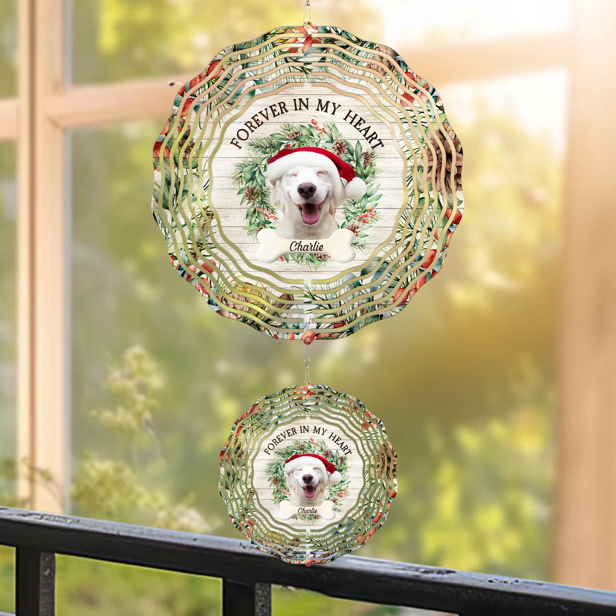 Forever In My Heart - Personalized Photo Wind Spinner - Image 4