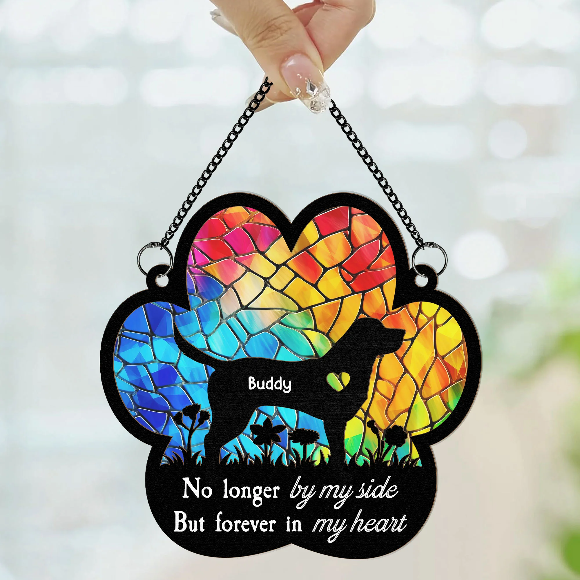 Forever In My Heart - Personalized Window Hanging Suncatcher Ornament - Image 2