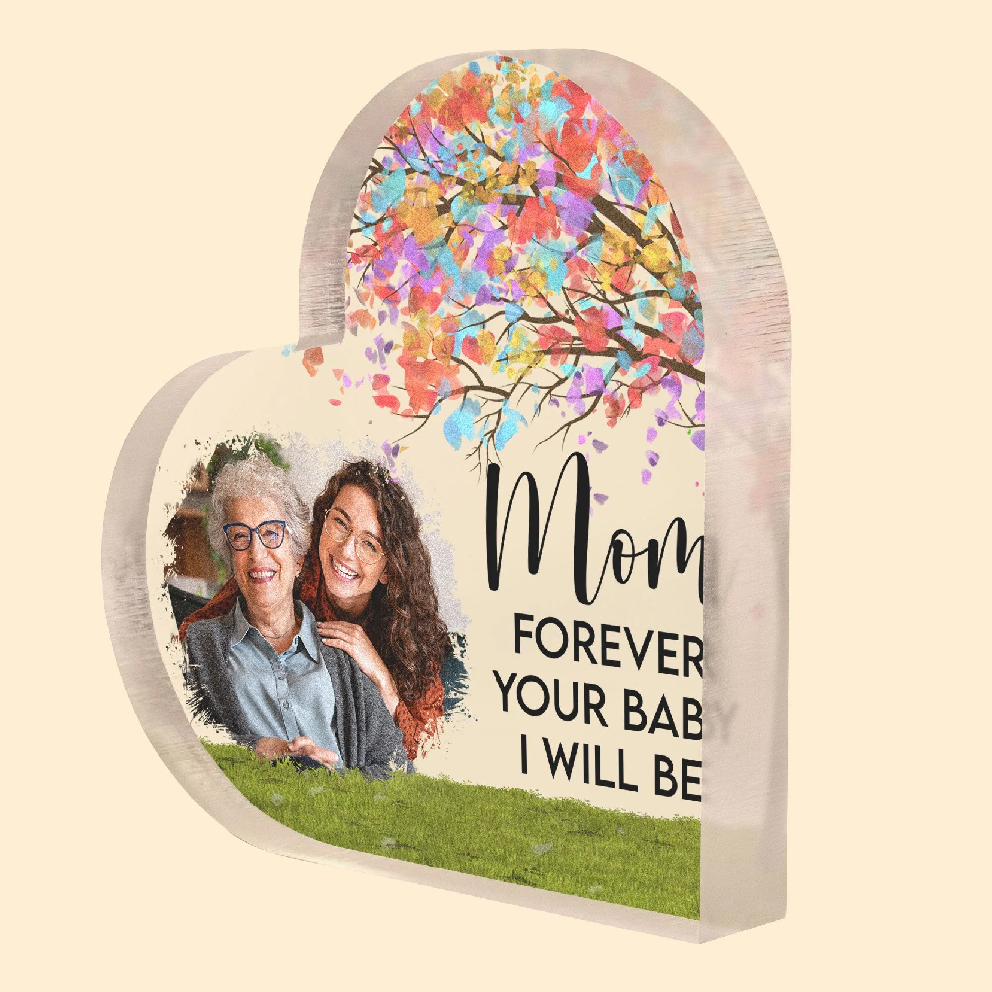 Forever Your Baby, Mom - Personalized Acrylic Photo Plaque - Image 4