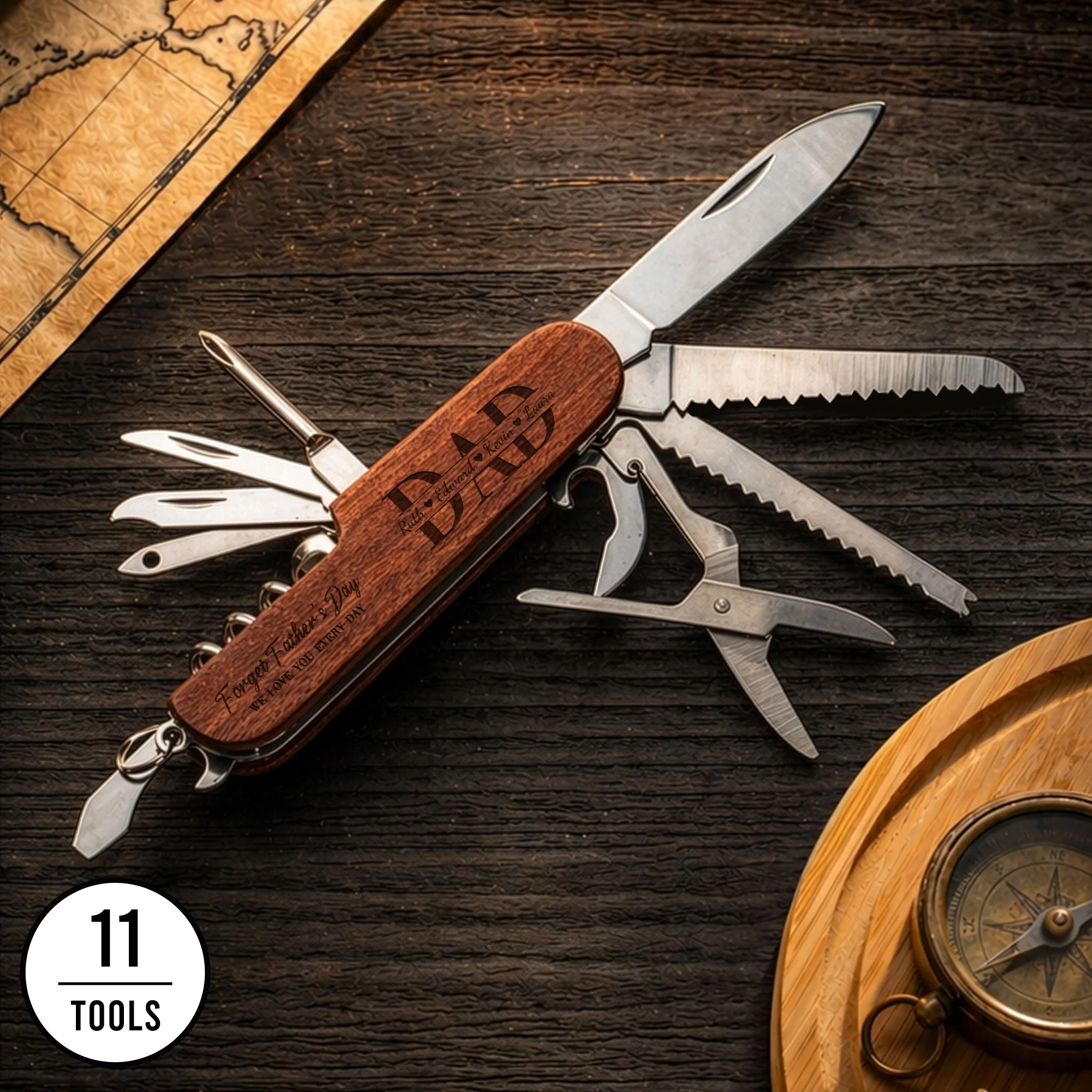 Forget Father's Day, We Love You Everyday - Personalized Multi Tool Knife - Image 3
