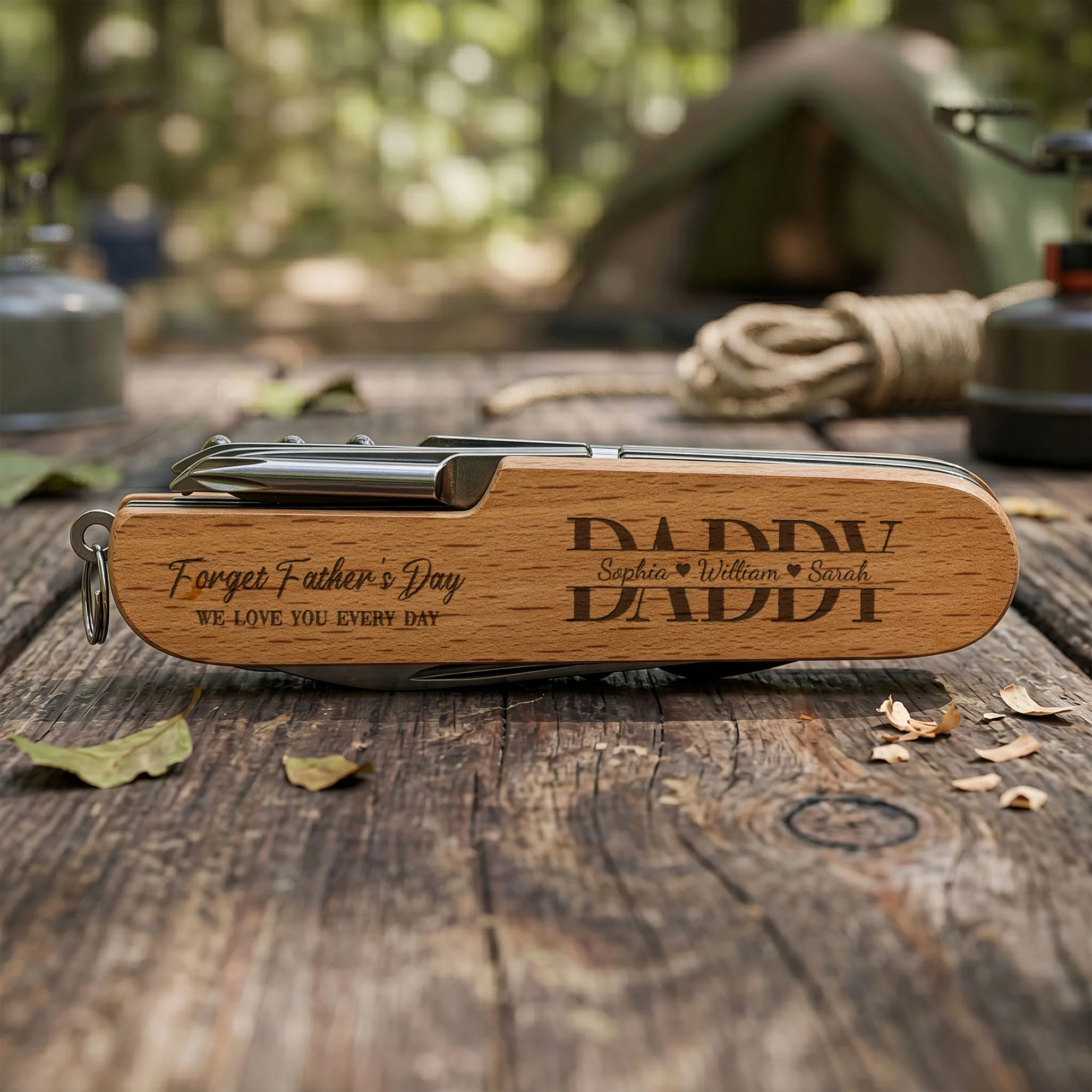 Forget Father's Day, We Love You Everyday - Personalized Multi Tool Knife - Image 4