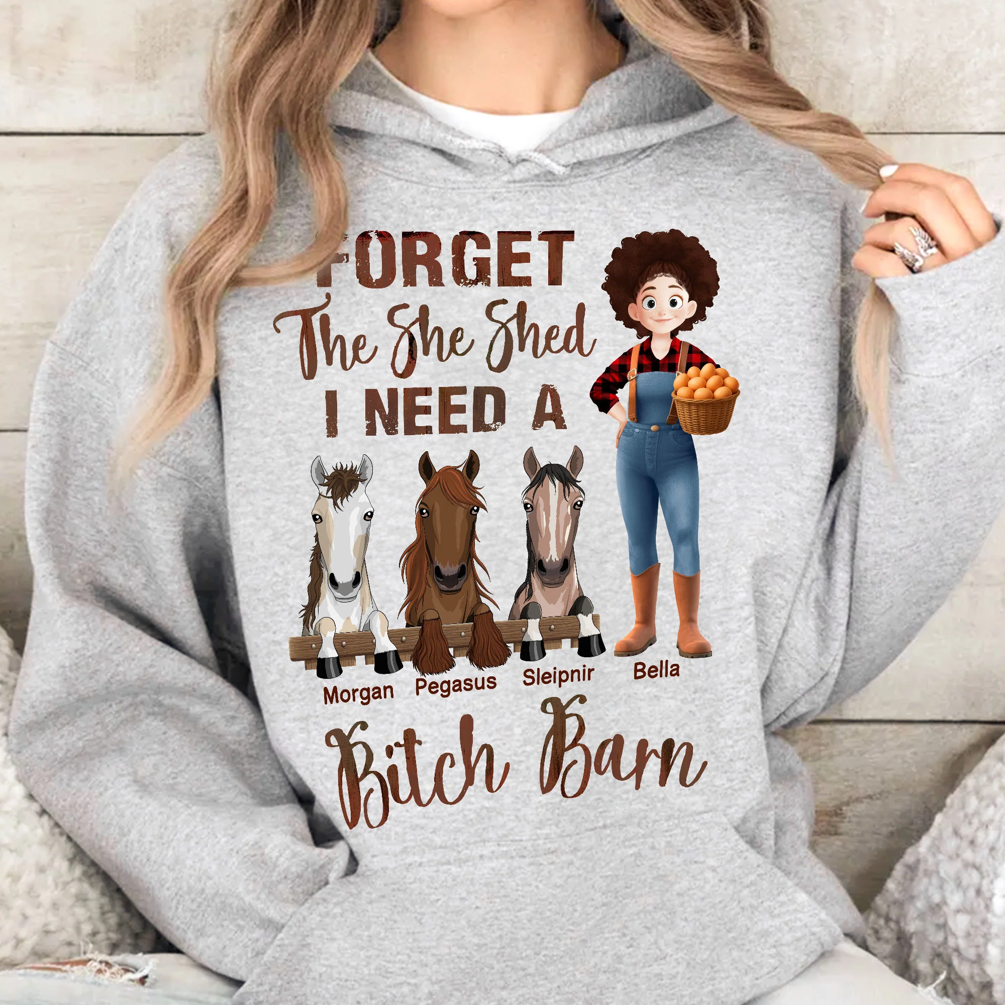 Forget The She Shed I Need A Bitch Barn - Personalized Shirt - Image 6