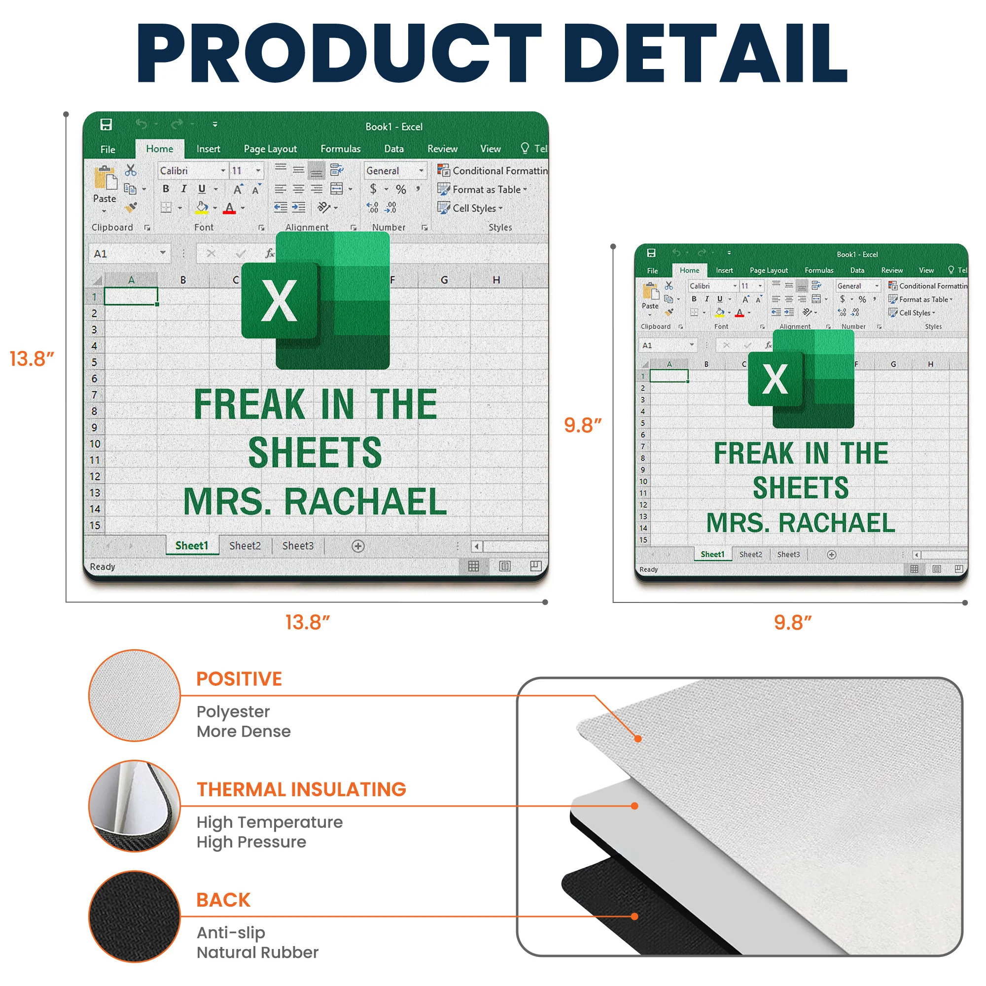 Freak In The Sheets - For Boss, Coworkers - Custom Shape Mouse Pad - Image 4