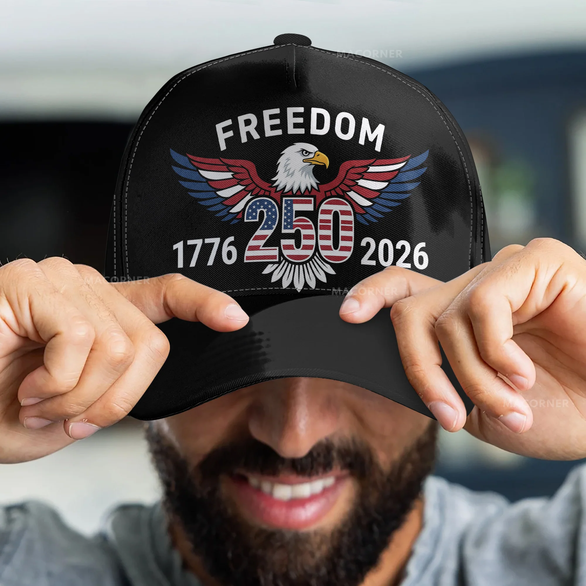 Freedom 250 Years Patriotic Eagle - Classic Cap - Image 4