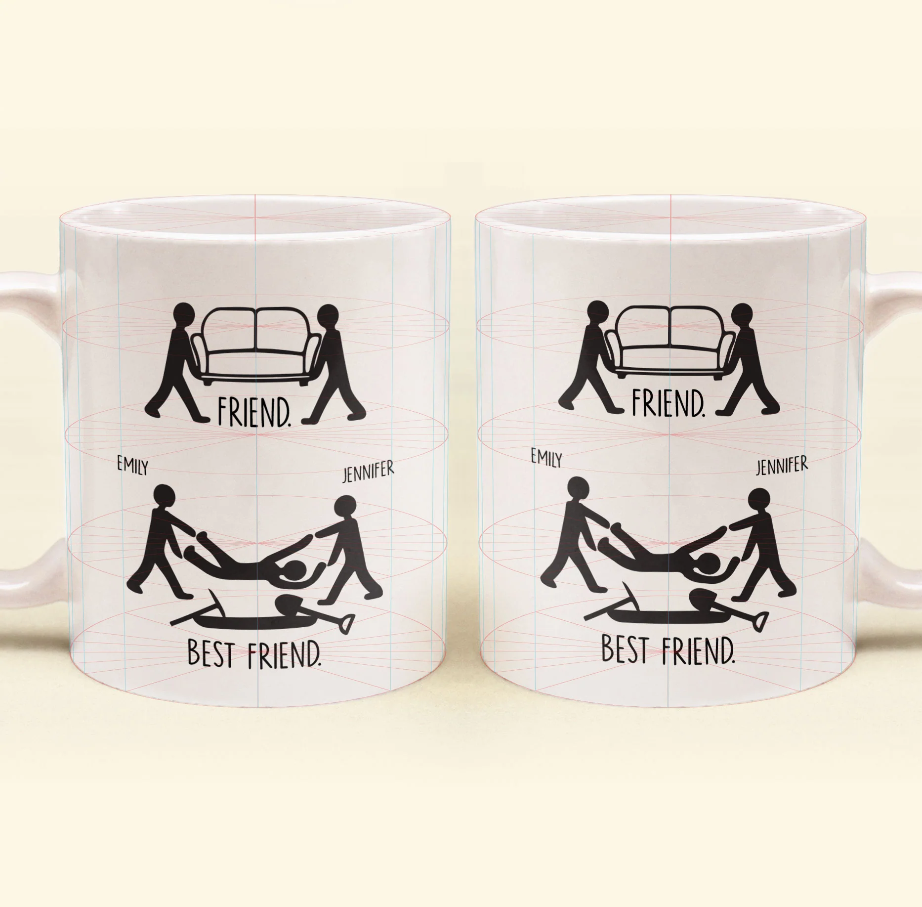 Friend Vs Best Friend Funny - Personalized Mug - Image 2