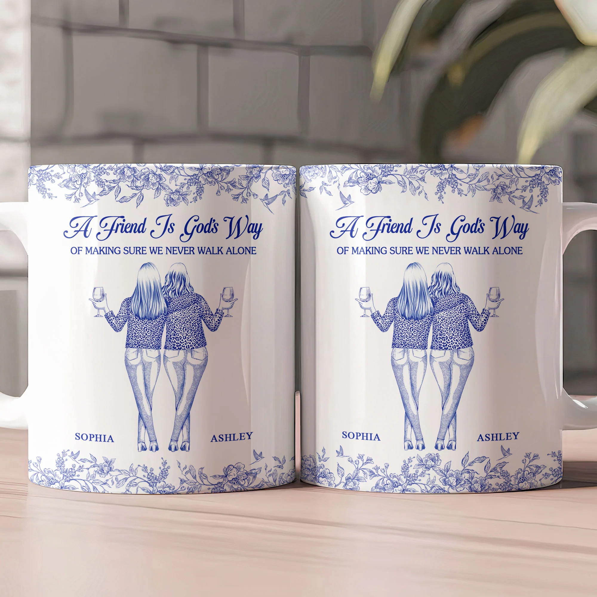 Friend - We Never Walk Alone - Personalized Mug - Image 2
