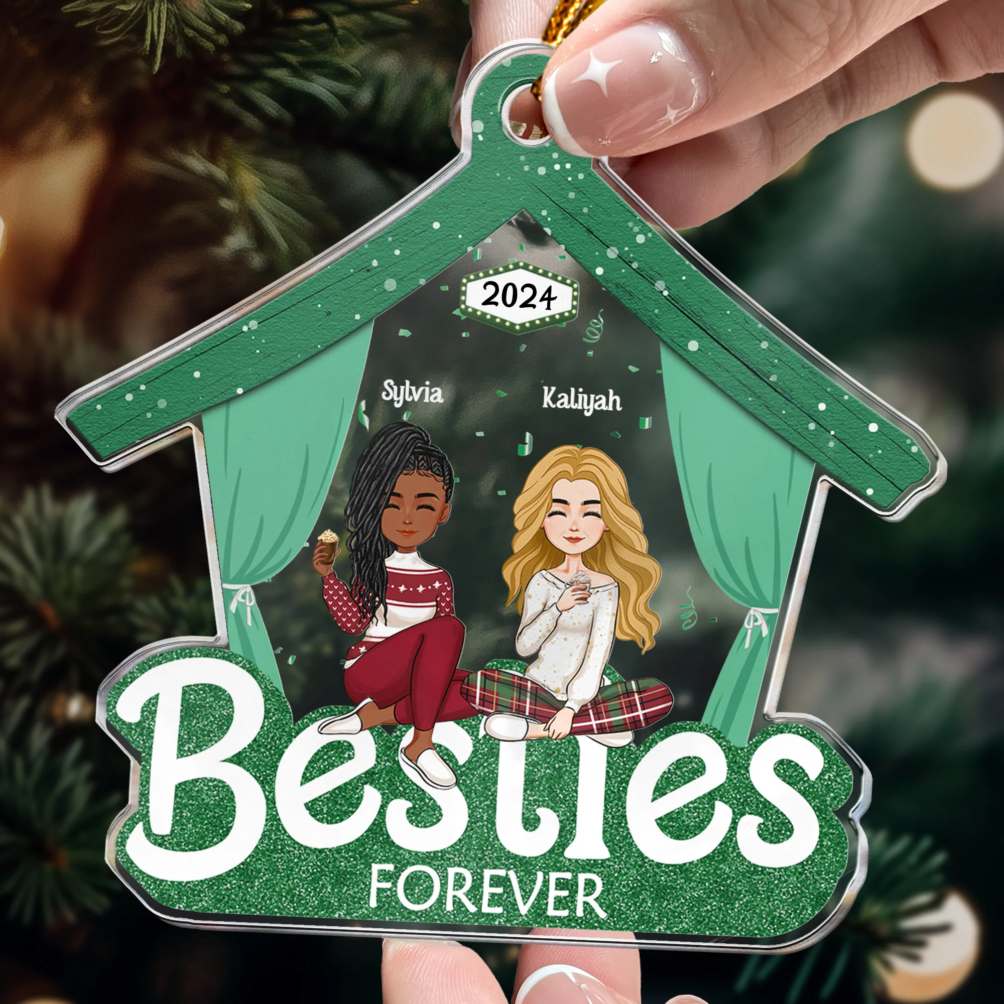 Friends - Besties Forever - Ver 2 - Personalized Acrylic Ornament - Image 4