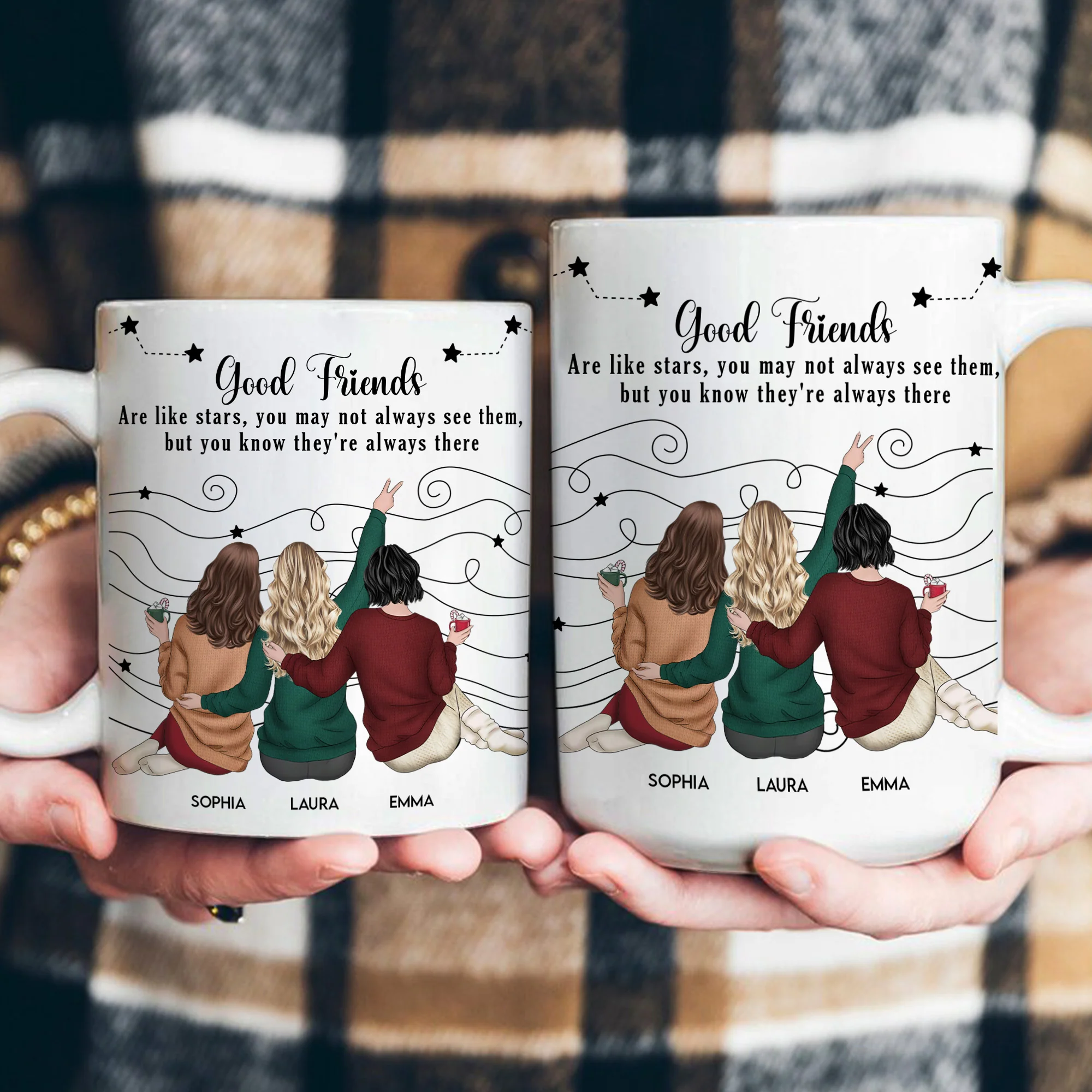 Friends Like Star - Thank You Gifts For Friends, Sisters - Personalized Mug - Image 4