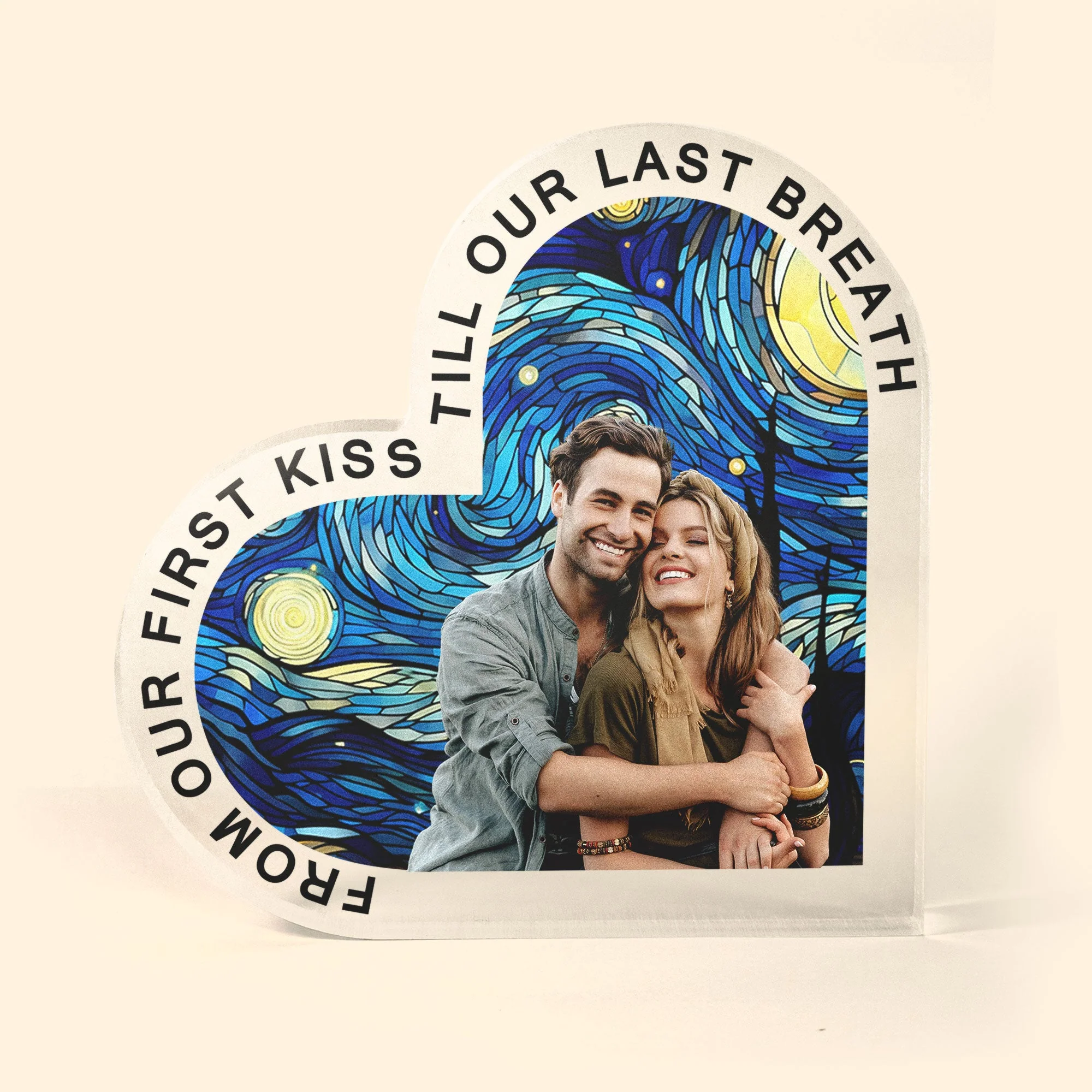From Our First Kiss Till Our Last Breathe - Personalized Acrylic Photo Plaque - Image 4