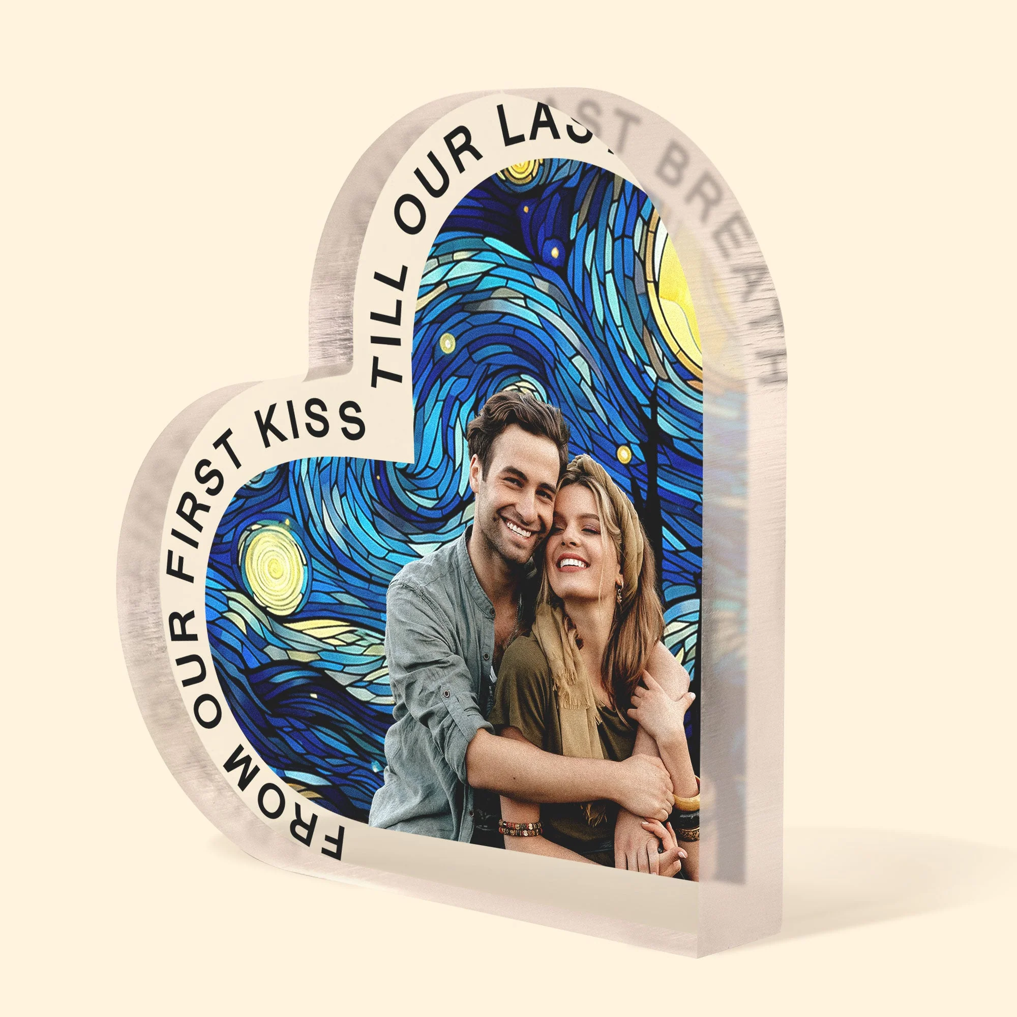 From Our First Kiss Till Our Last Breathe - Personalized Acrylic Photo Plaque - Image 5
