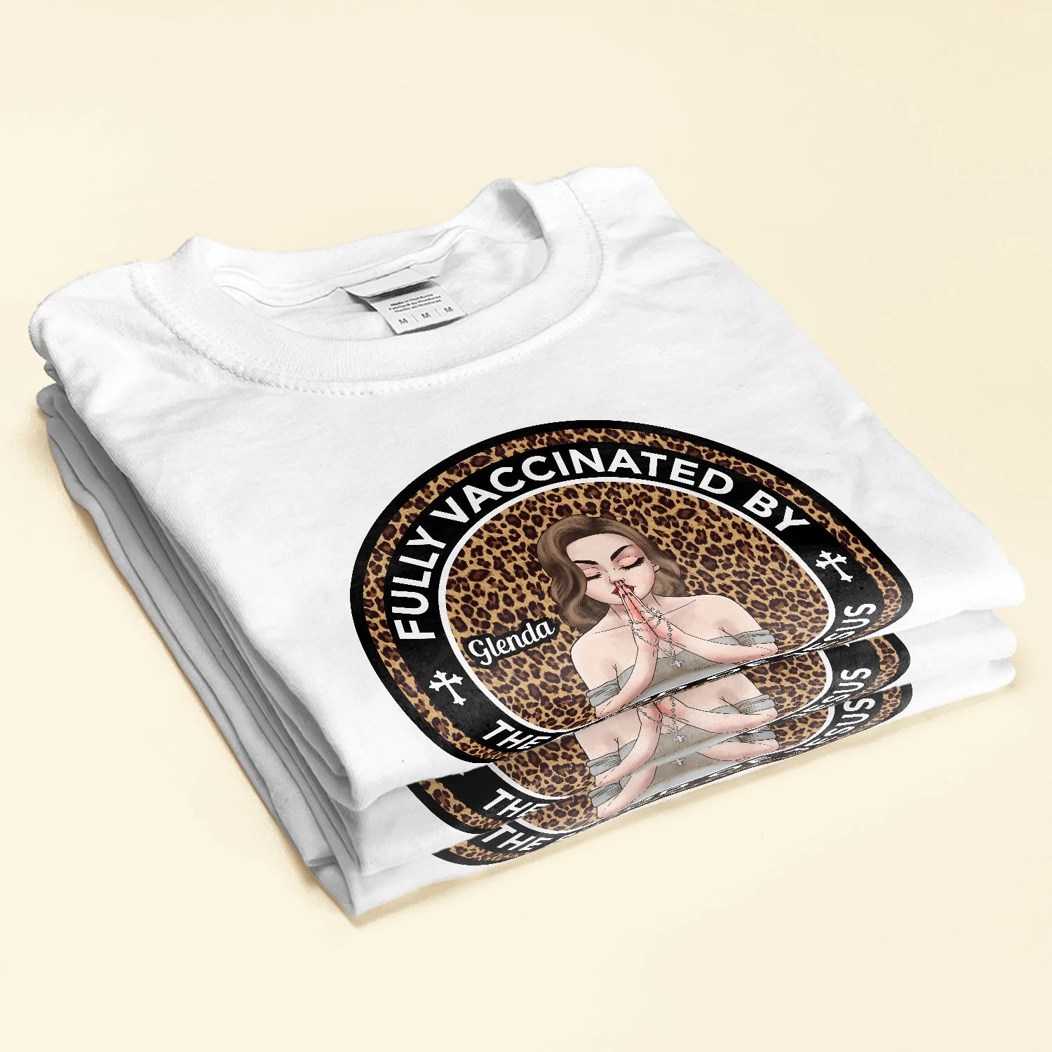 Fully Vaccinated By The Blood Of Jesus - Personalized Shirt - Birthday Gift For Christians, Woman, Girl - Image 2
