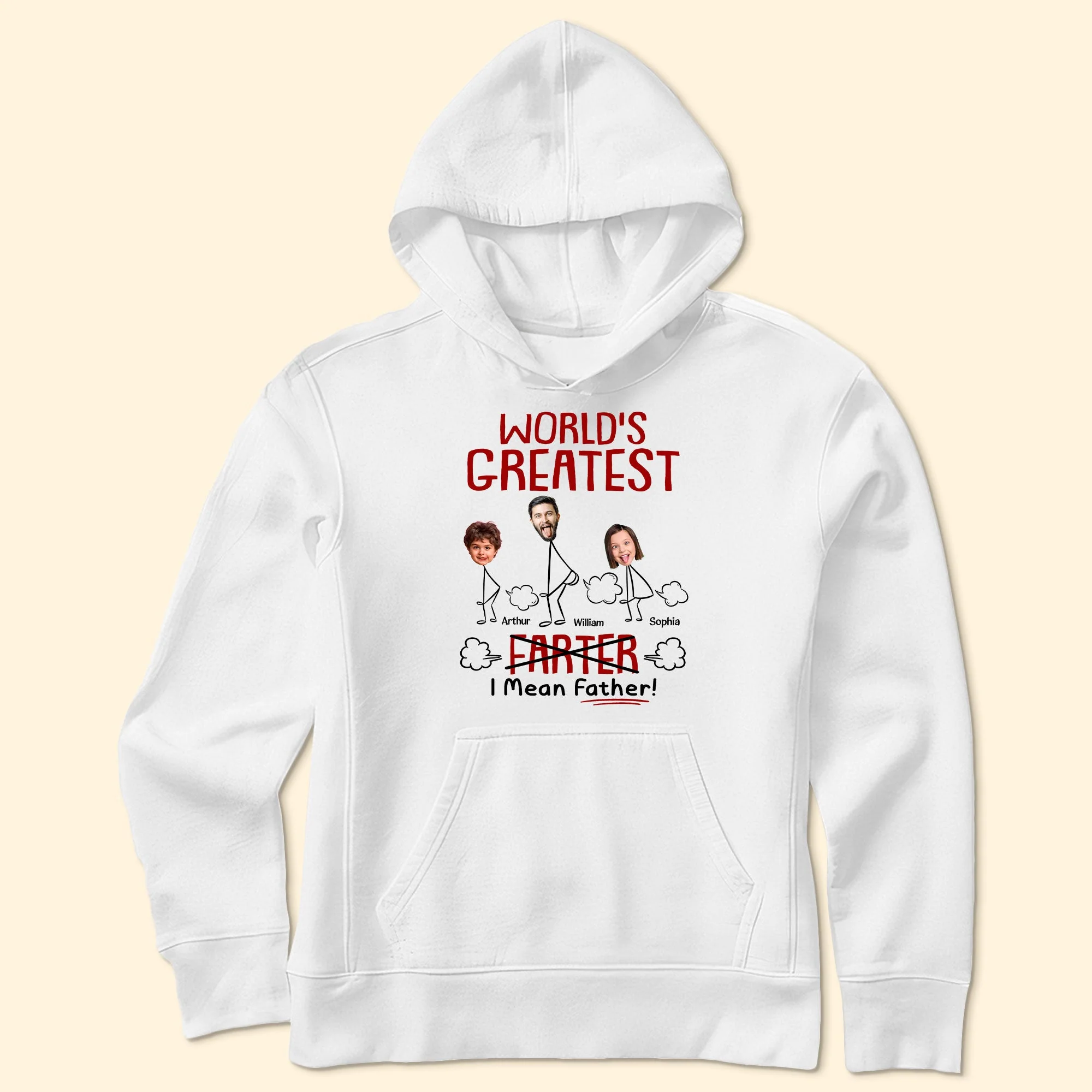 Funny Best Dad World's Greatest Farter I Mean Father - Personalized Photo Shirt - Image 7