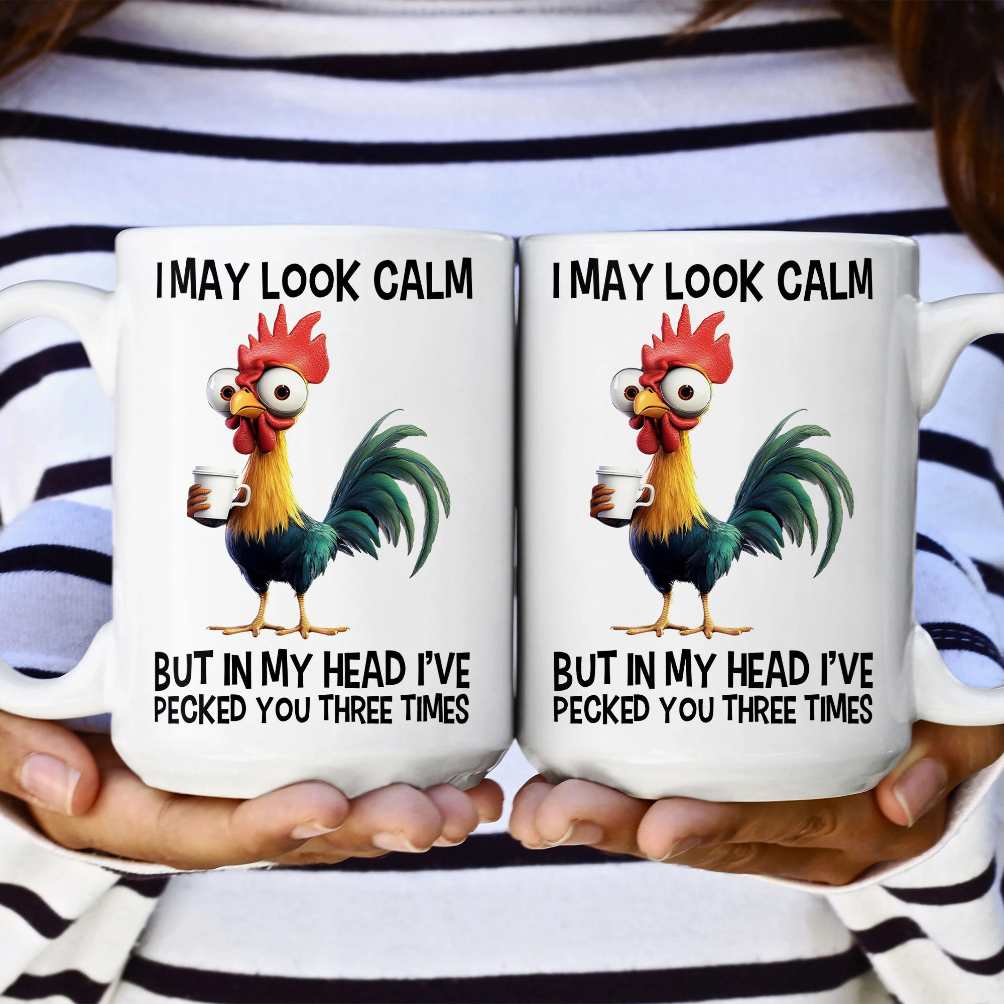 Funny Chicken Mug - I've Pecked You - Fun Gifts For Coworker, Friends, Boss - Personalized Mug - Image 2