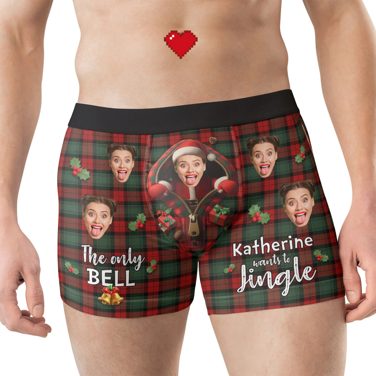 Funny Christmas Gift For Husband Boyfriend - Personalized Photo Men's Boxer Briefs - Image 2