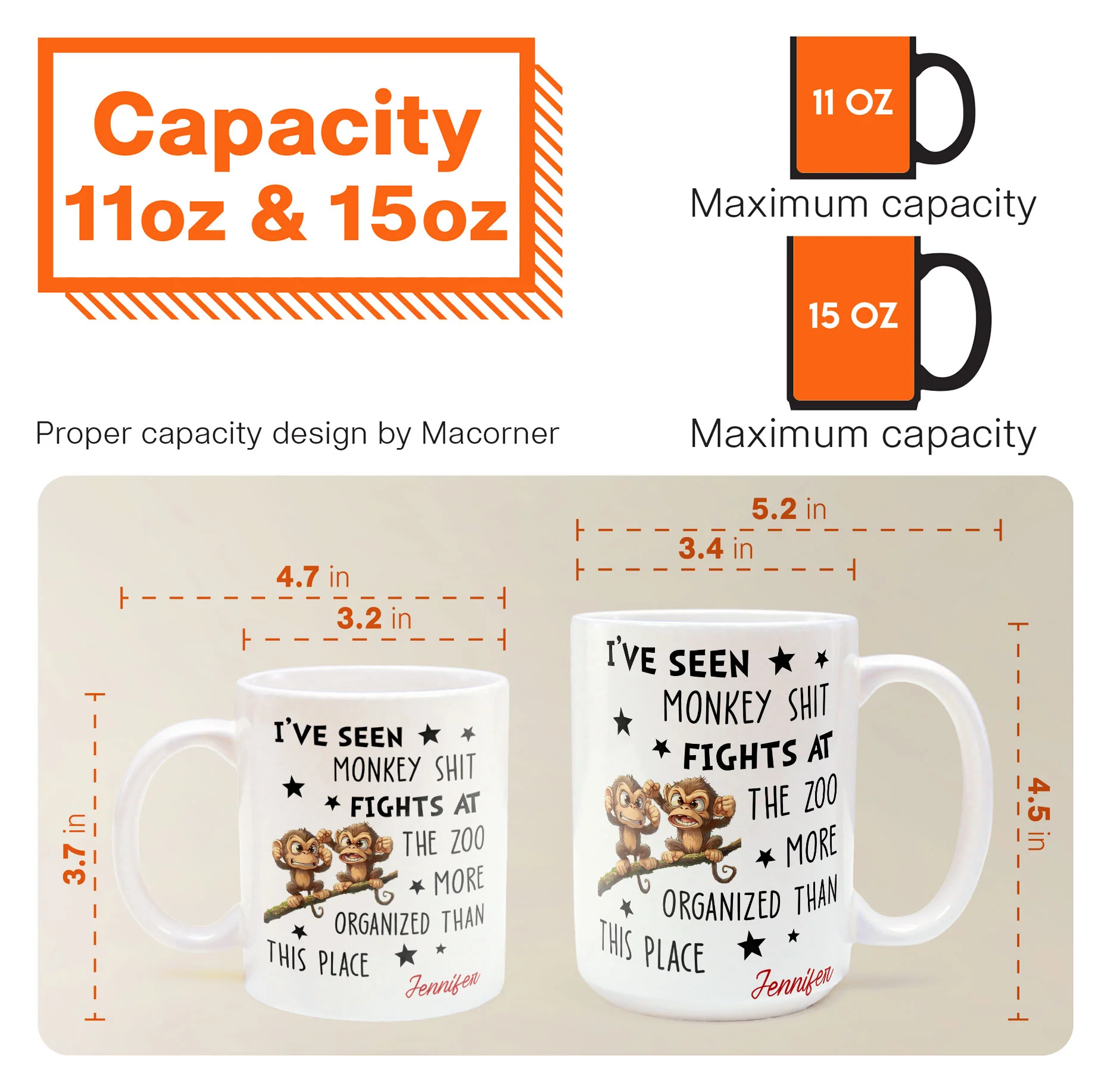 Funny Coworker - I've Seen Monkey Sh*T Fights More Organized - Personalized Mug - Image 7