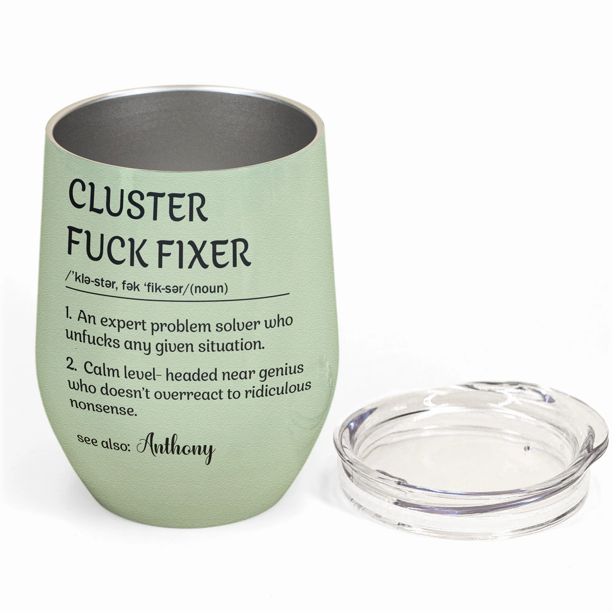 Funny Cup - Cluster F*ck Fixer - Fun Gifts For Women, Coworker, Friends, Boss - Personalized Wine Tumbler - Image 11