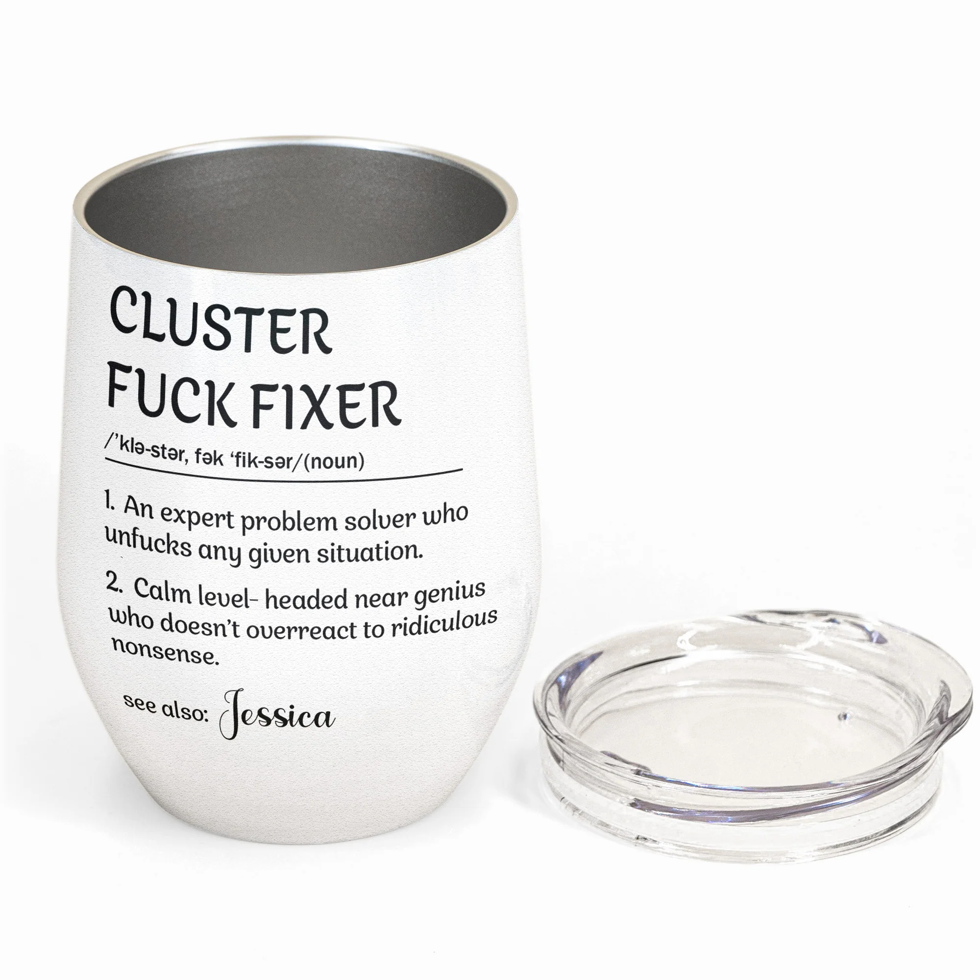 Funny Cup - Cluster F*ck Fixer - Fun Gifts For Women, Coworker, Friends, Boss - Personalized Wine Tumbler - Image 12