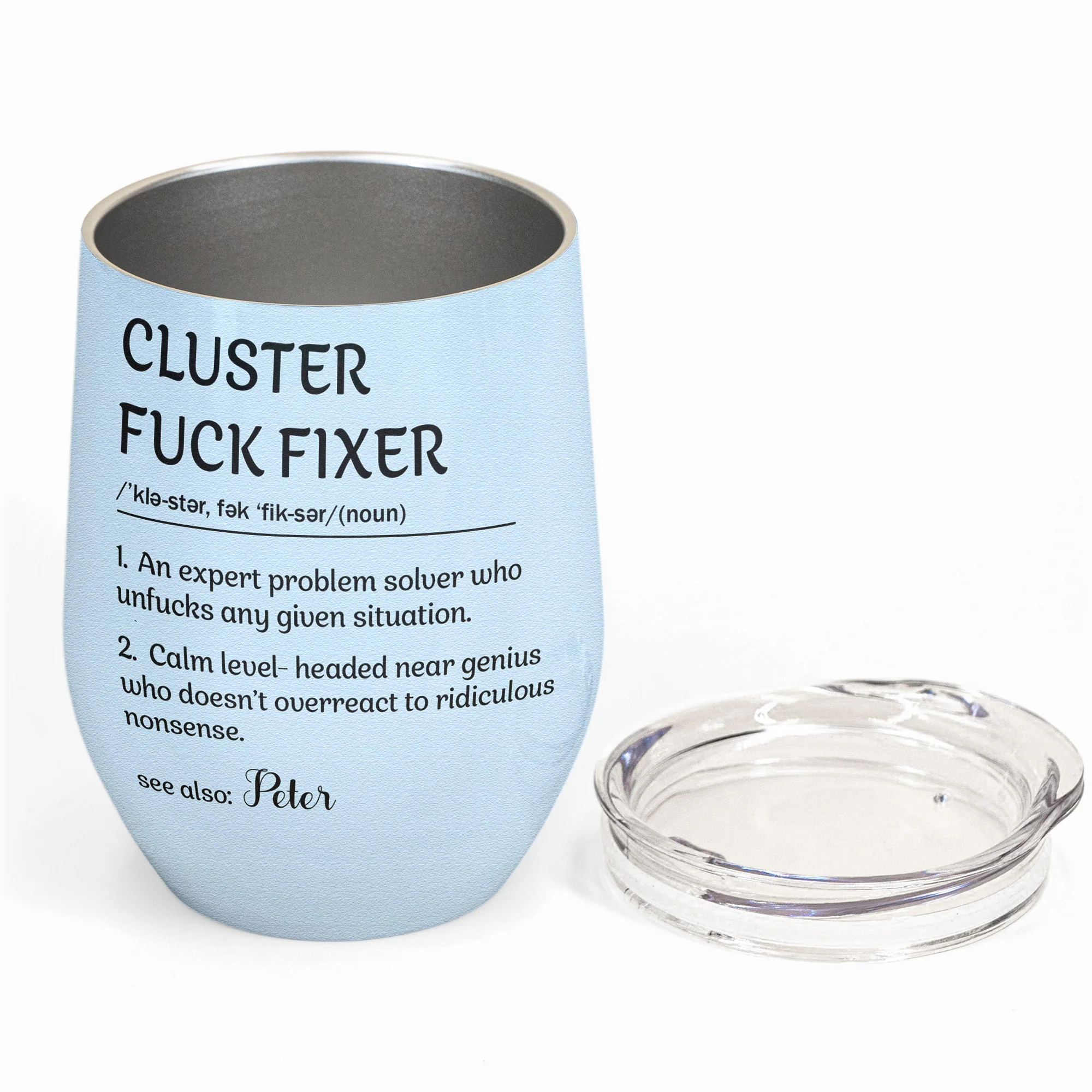 Funny Cup - Cluster F*ck Fixer - Fun Gifts For Women, Coworker, Friends, Boss - Personalized Wine Tumbler - Image 8