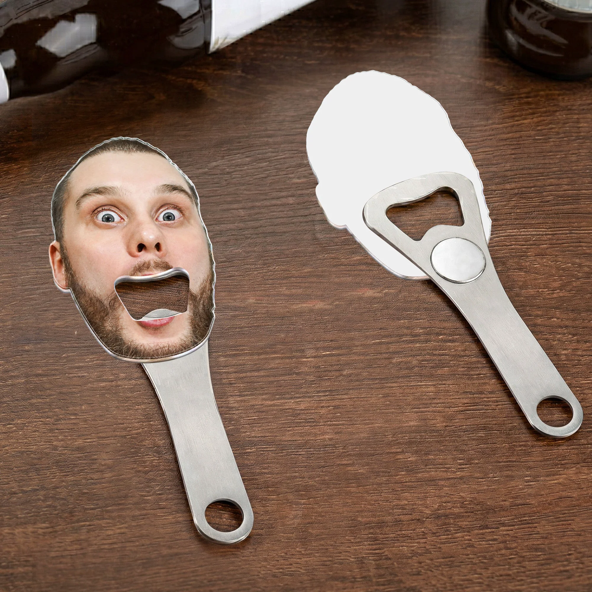 Funny Custom Face Photo Decor Bar Party With Magnet - Wedding, Bachelor - Personalized Bottle Opener - Image 5