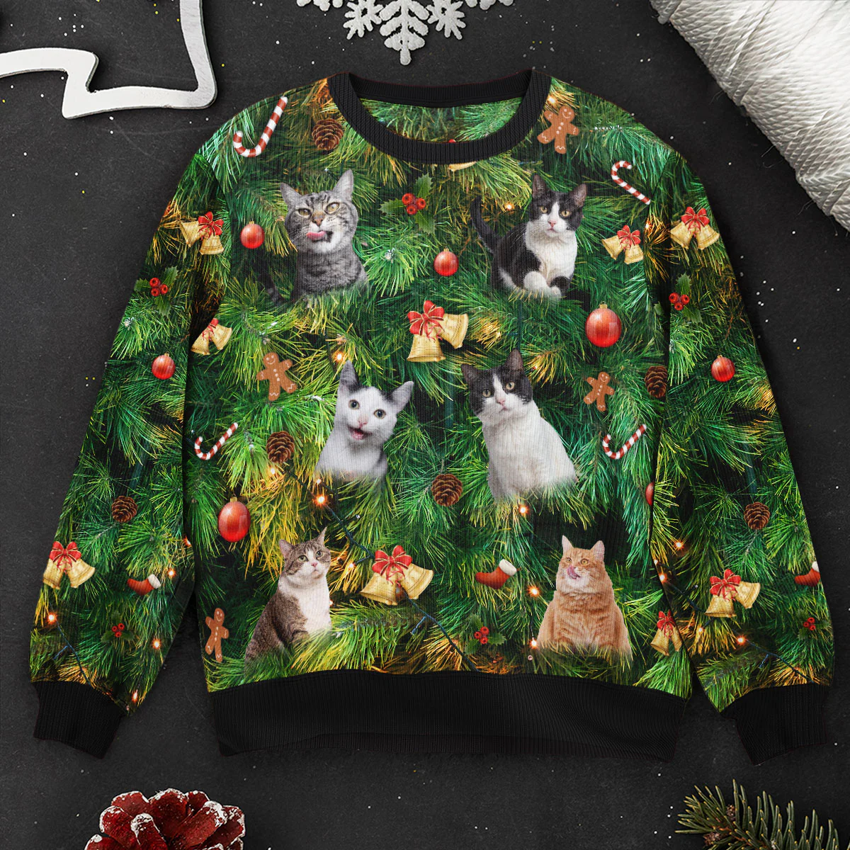 Funny Custom Faces - Personalized Photo Ugly Sweater - Image 5