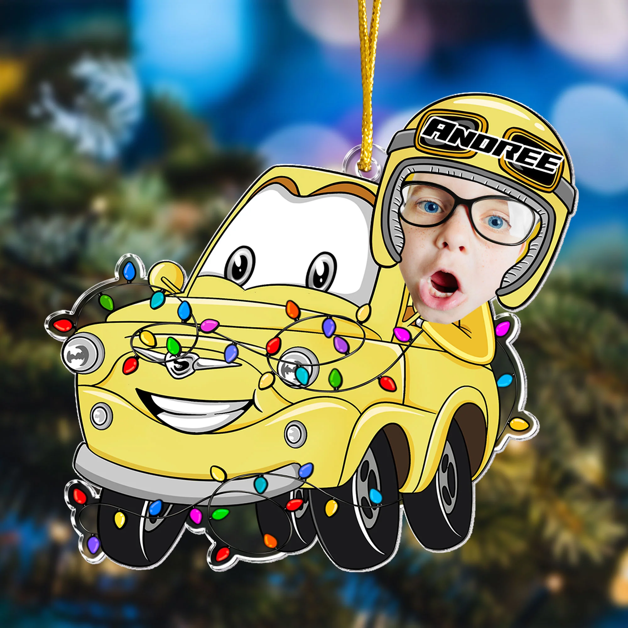 Funny Custom Kid Face Car Toys - Personalized Acrylic Photo Ornament - Image 4