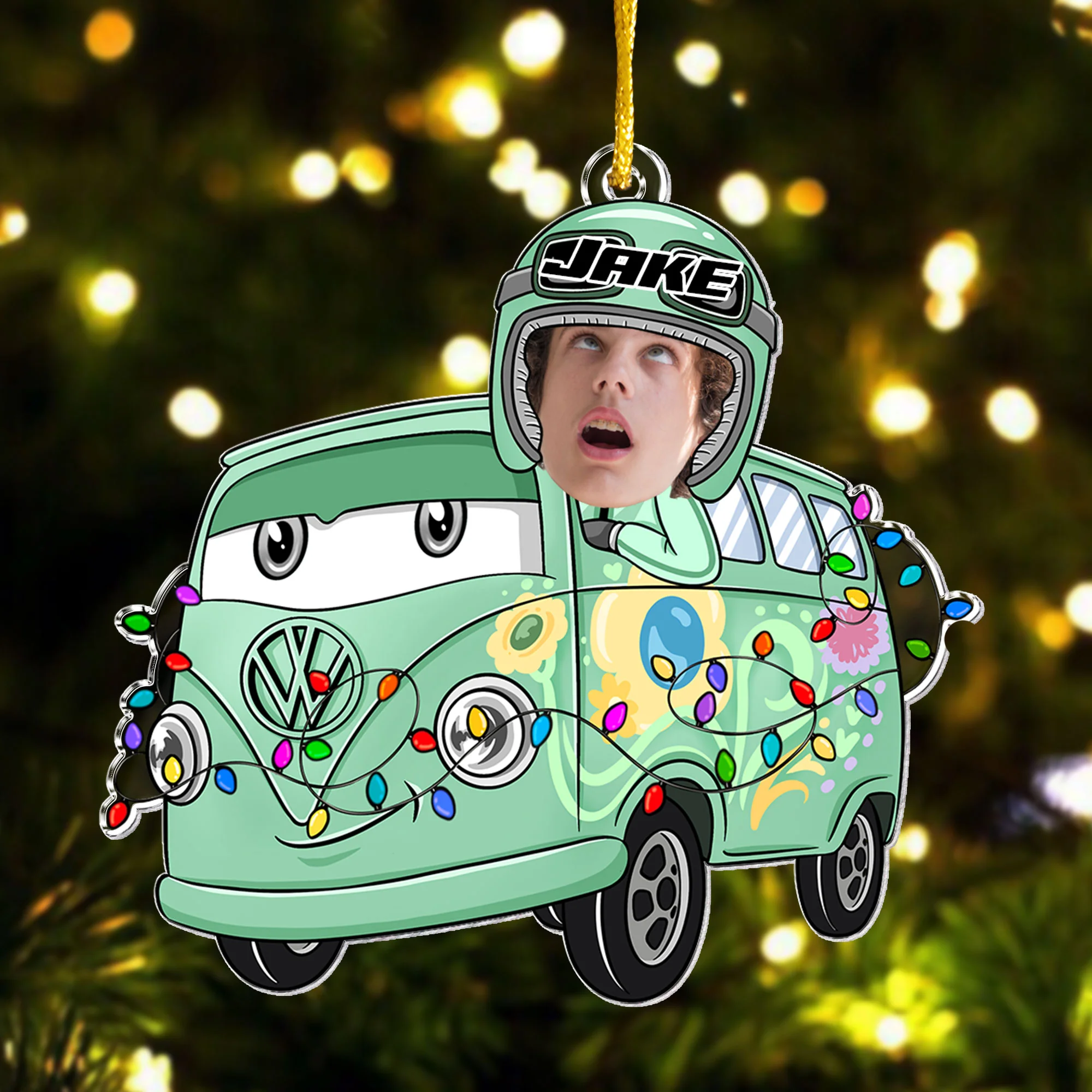 Funny Custom Kid Face Car Toys - Personalized Acrylic Photo Ornament - Image 6