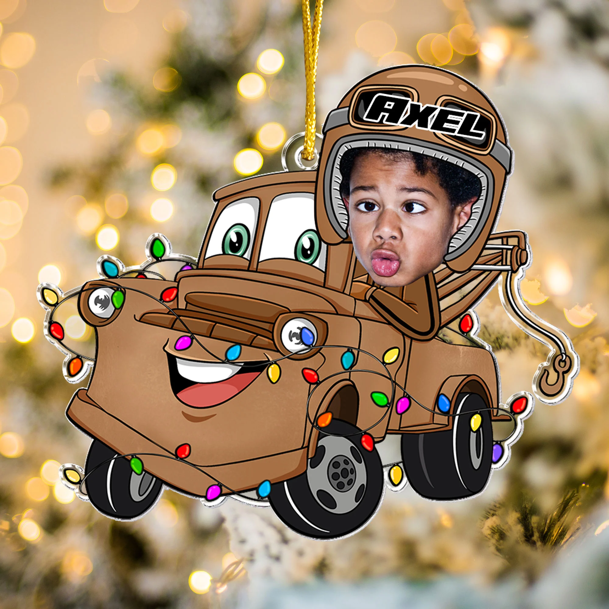 Funny Custom Kid Face Car Toys - Personalized Acrylic Photo Ornament - Image 7